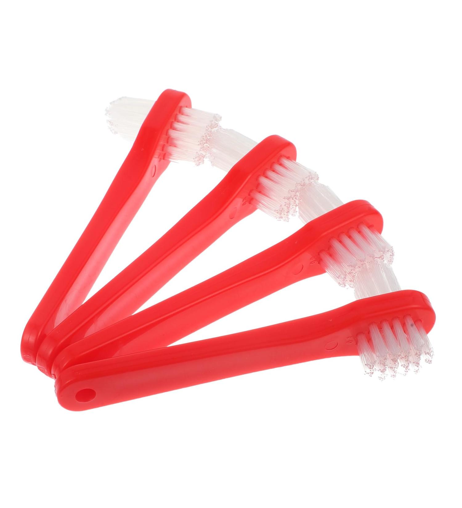 Tovinanna 4-Piece Travel Prosthesis Cleaning Brush Set - Ideal for Dentures & Toothbrushes - International Shipping Available - Buy Online on GoSupps.com