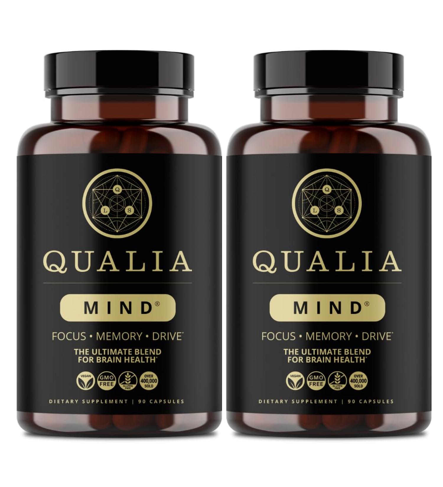 QUALIA MIND | The Ultimate Blend For Brain Health* | Doctor-Formulated Nootropic To Fuel Focus & Concentration* | Supports Long Term Brain Health| Maintain Drive & Productivity | 6 Week Supply - Buy Online on GoSupps.com
