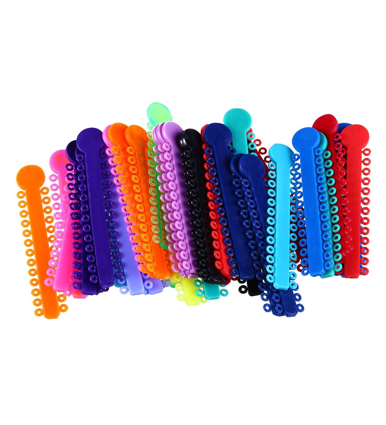 Dental Orthodontic Ligature Ties - 2080Pcs Colored Bands for Braces - Elastomeric Rubber Bands - 2 Bags Included - Buy Online on GoSupps.com