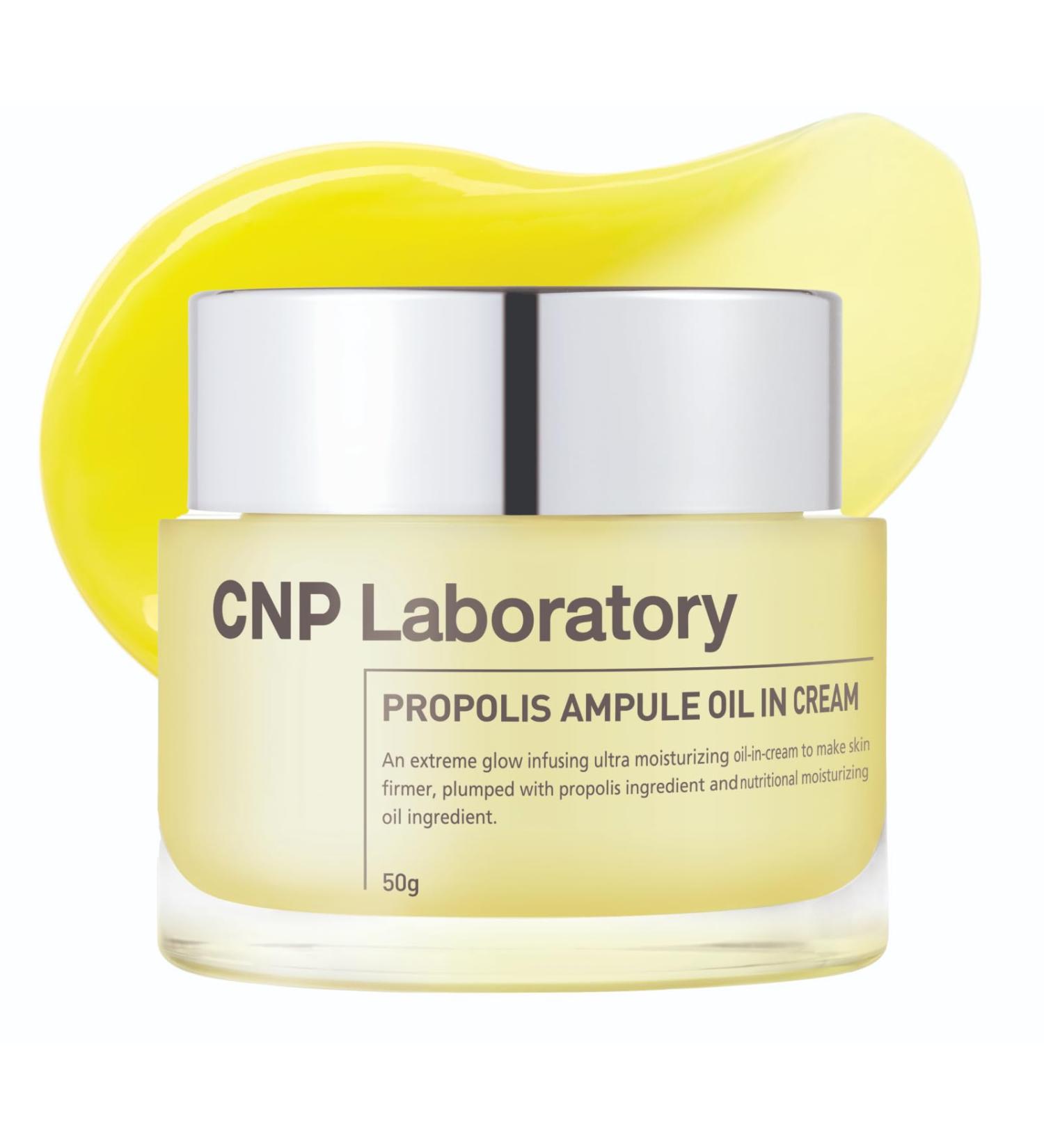 CNP Propolis Ampule Oil-in-Cream - Hydrating Korean Moisturizer with Propolis 5 Oils Ceramide & Hyaluronic Acid for Radiant Skin (50g - Buy Online on GoSupps.com