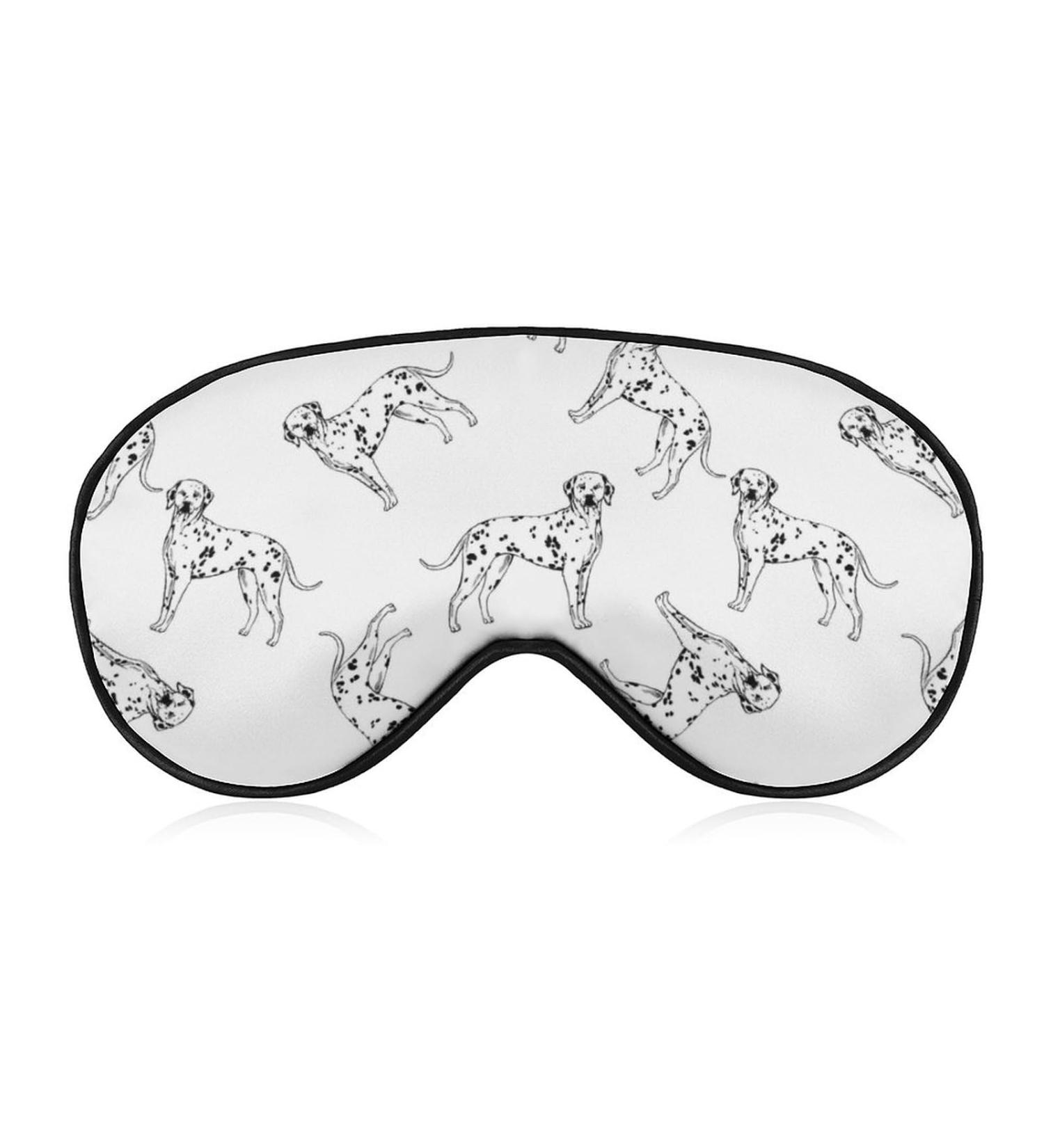 Cute Dalmatian Dog Sleep Mask Eye Cover for Sleeping Blindfold with Adjustable Strap Blocks Light Night Travel Nap for Men Women - Buy Online on GoSupps.com
