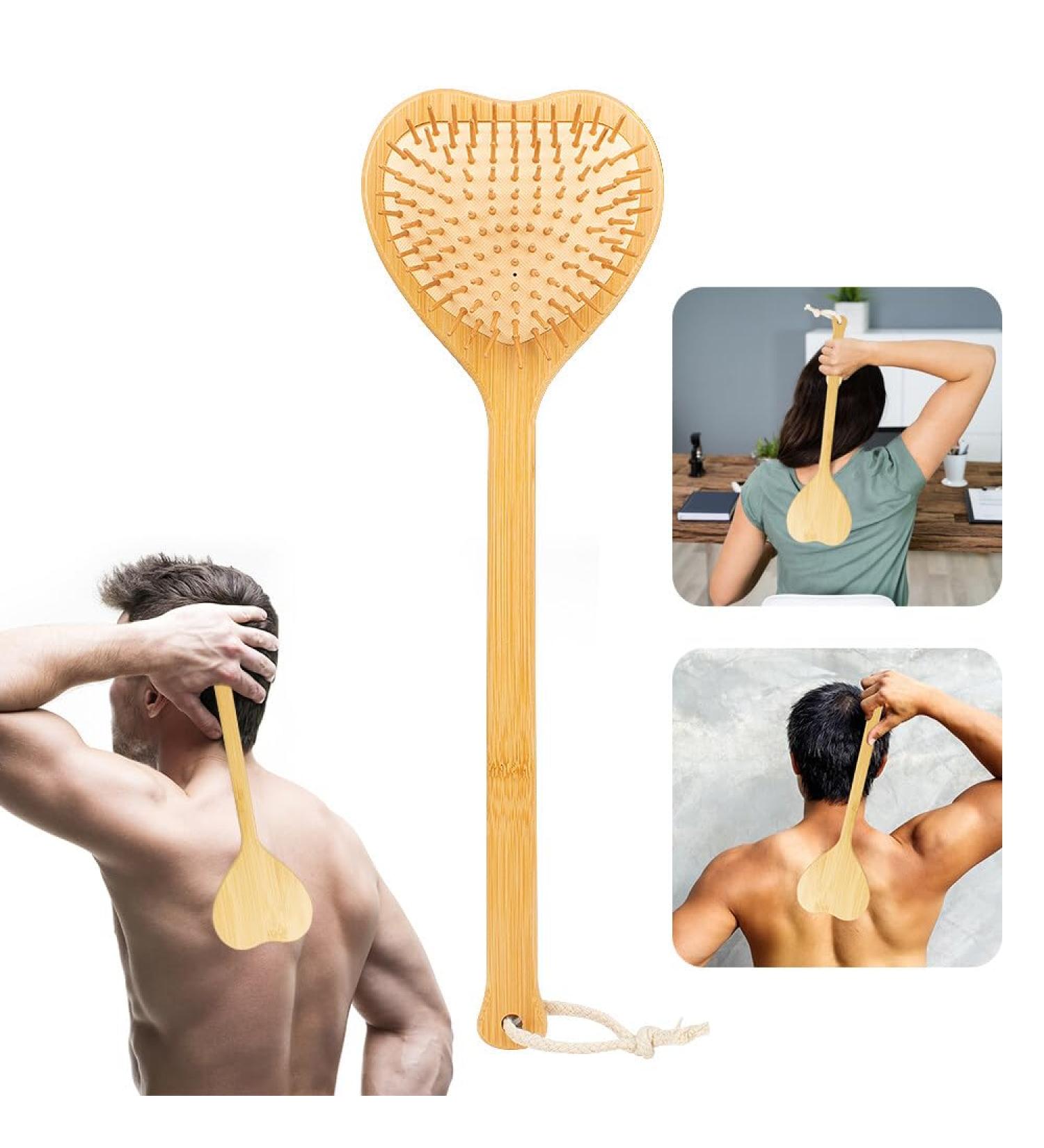 Handmade Bamboo Back Scratcher - 40cm Long Portable Wood Massage Device for Head & Back Relief - Buy Online on GoSupps.com