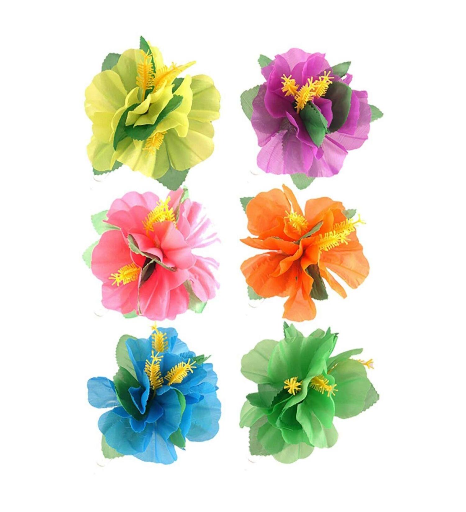 Beautiful Sorted Shachi Double Orchid Flower Hairpin - Bridal & Party Jewelry for Women & Girls - Multicolored Hair Accessories (3 Pieces) - Buy Online on GoSupps.com