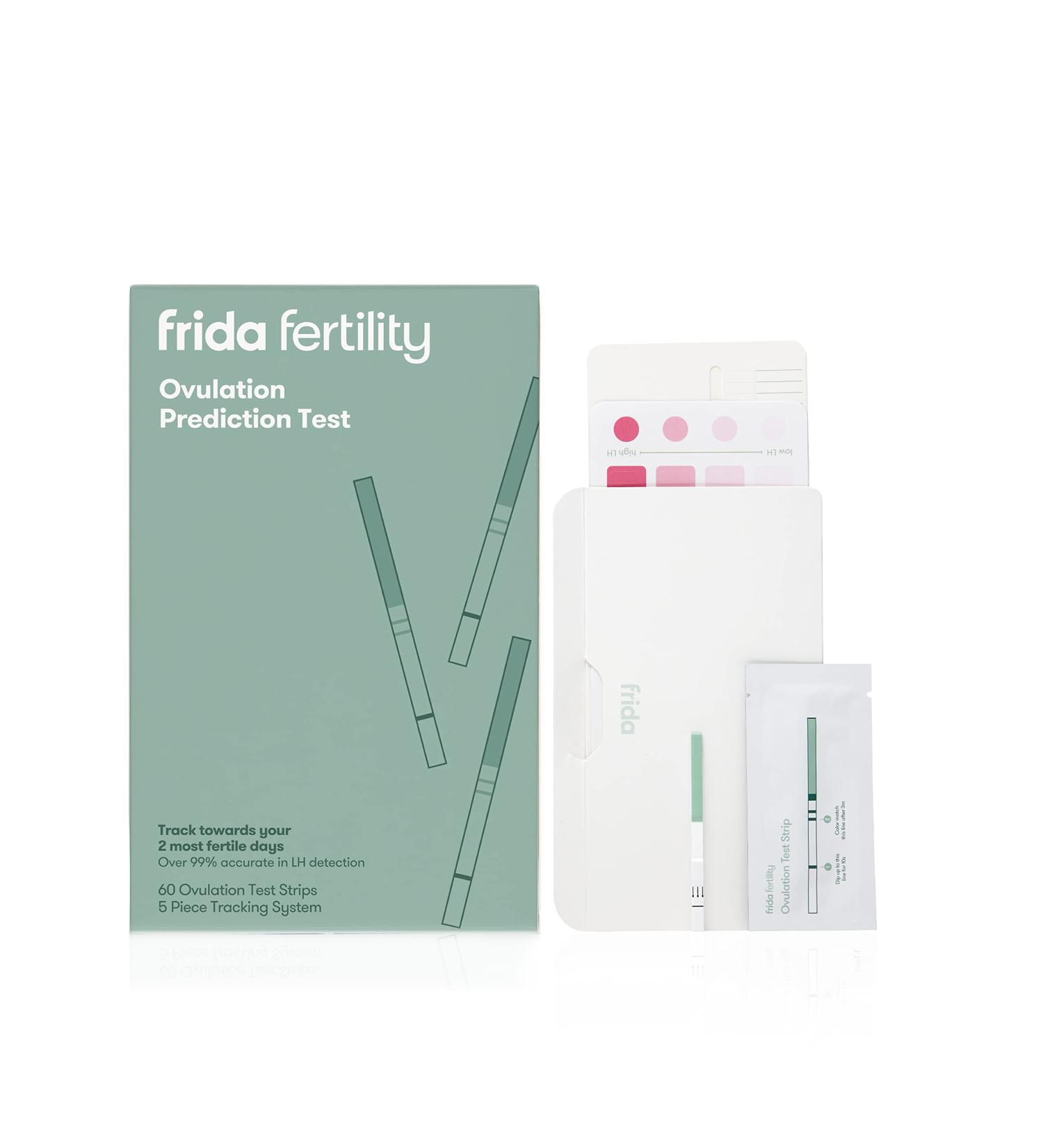 Frida Fertility Ovulation Prediction Test - 99% Accurate, 48-Hour Baby Making Window, No App Needed - 60 Strips + 5 Piece Tracking System - Buy Online on GoSupps.com