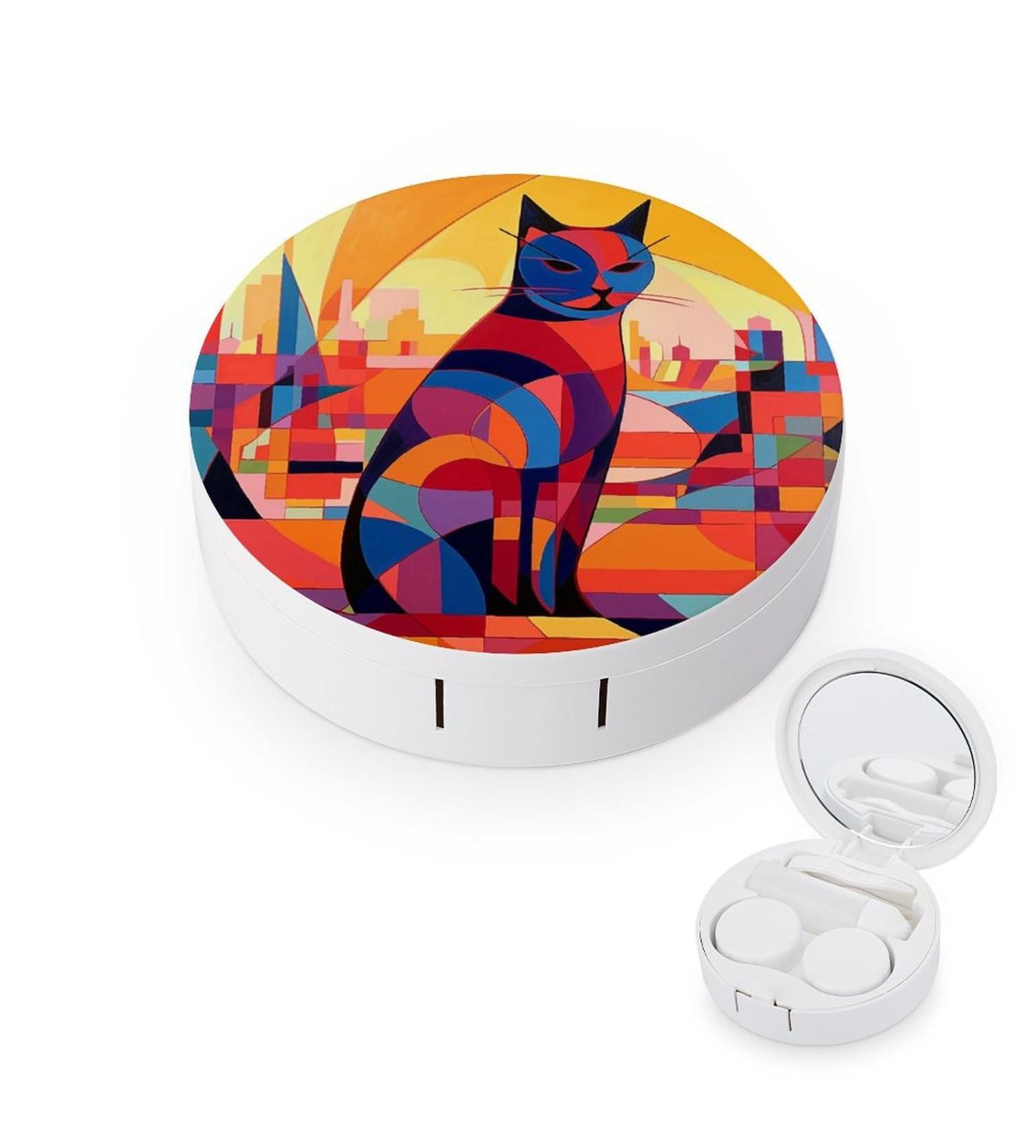 Portable Animal Drawing Contact Lens Case - Travel-Friendly Storage Box for Contact Lenses - Buy Online on GoSupps.com