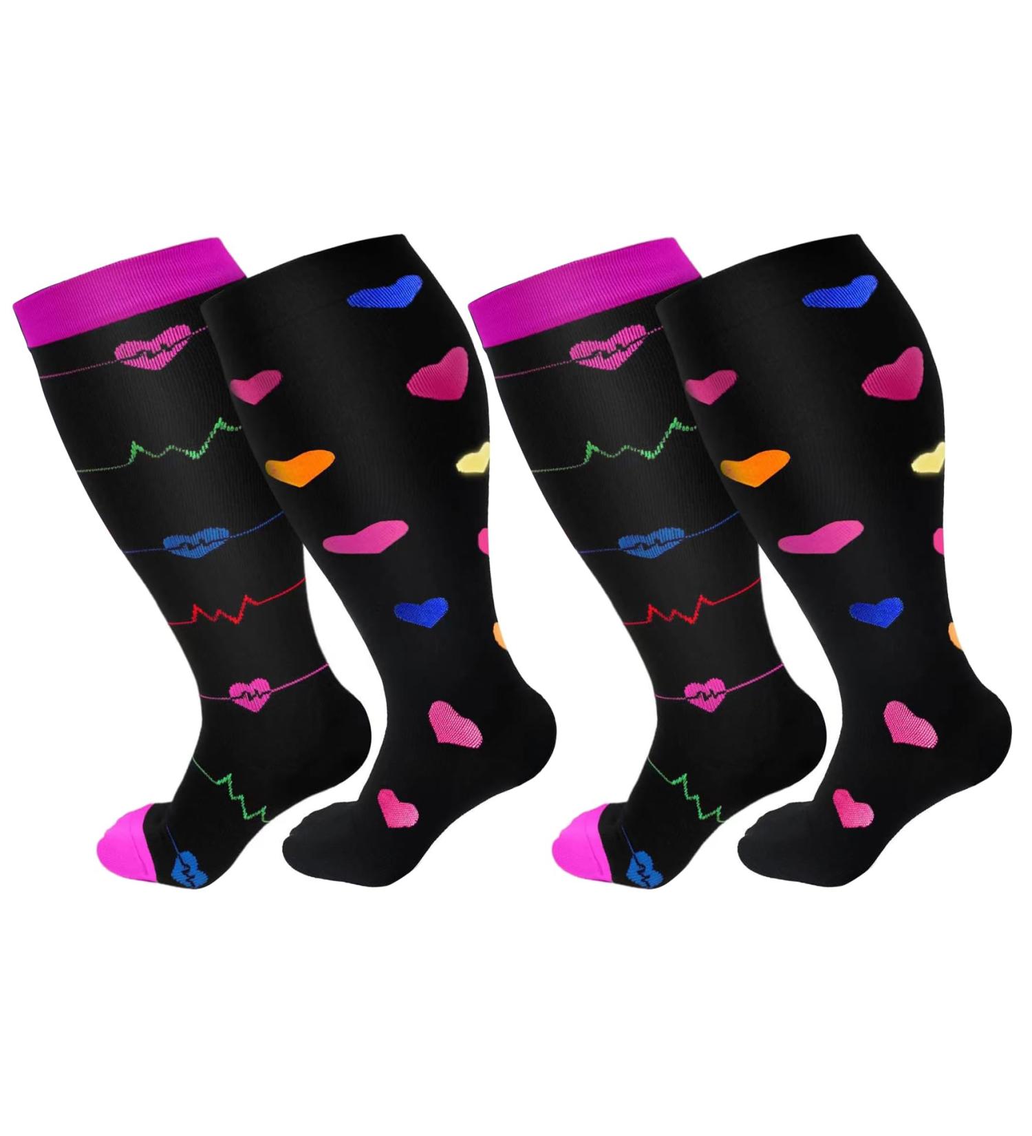 Buy Oversized Compression Stockings - Extra Large Graded Calf Support Socks for Travel Pregnancy & Nurses (3XL 4XL) - Buy Online on GoSupps.com