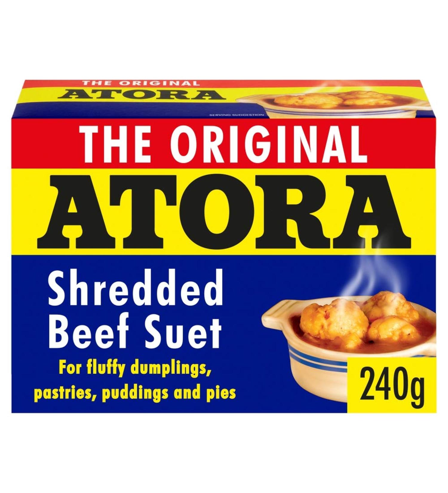 Atora Shredded Beef Suet 240g - Original British Recipe - Buy Online on GoSupps.com