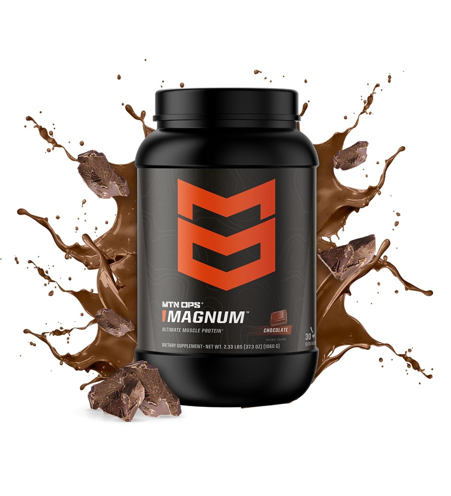 MTN OPS Magnum Chocolate Protein Powder - 23g Whey Isolate & Milk Protein Zero Sugar Gluten Free 30 Servings - Buy Online on GoSupps.com