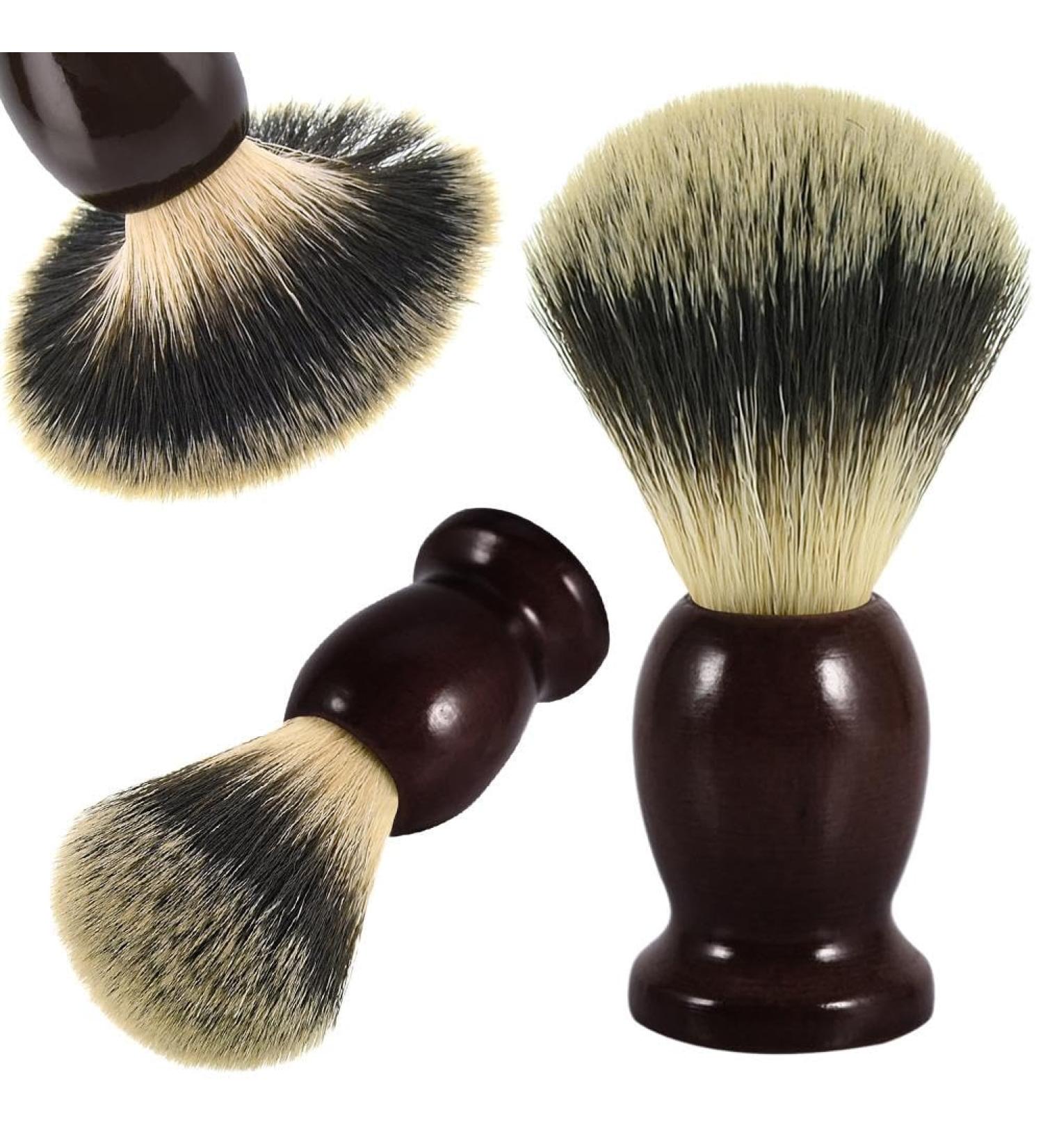 Handmade Shaving Brush - Pure Roof Hair Wooden Handle | 2/4 Piece Set for Salons & Travel | Perfect Gift - Buy Online on GoSupps.com