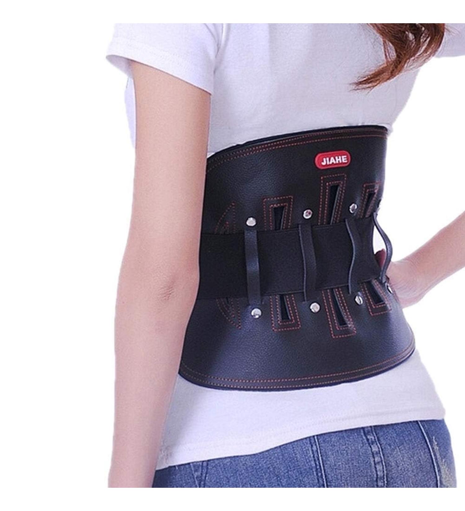 Buy Leather Back Support Lumbar Brace Belt for Men & Women - Posture Correction & Stabilization - Brown XX-Large - Buy Online on GoSupps.com