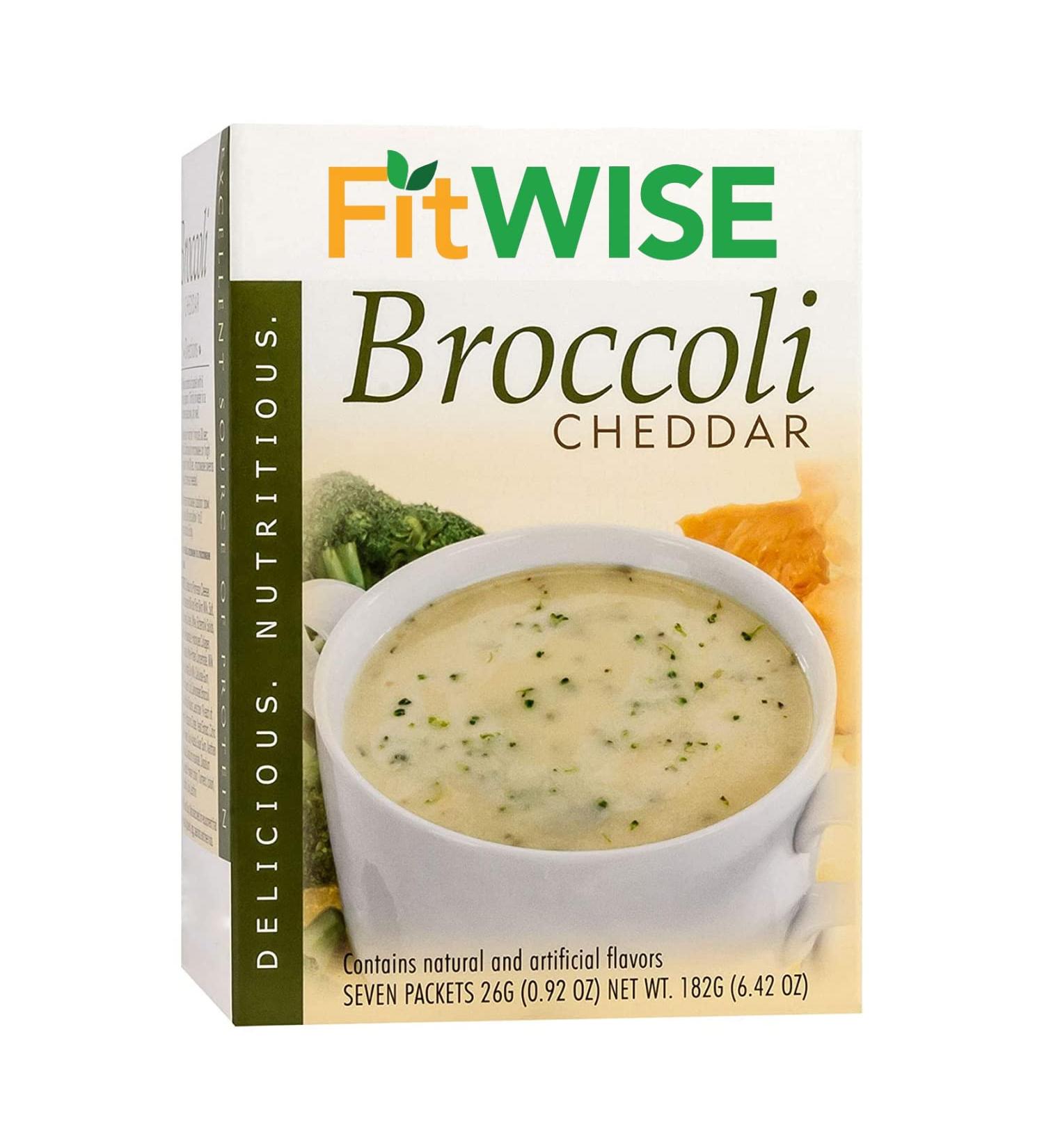 FITWISE High Protein Soup - 15g Protein | Low Calorie, Low Fat, Low Carb | Ideal Protein Compatible - 7 Servings (Broccoli Cheddar) - Buy Online on GoSupps.com