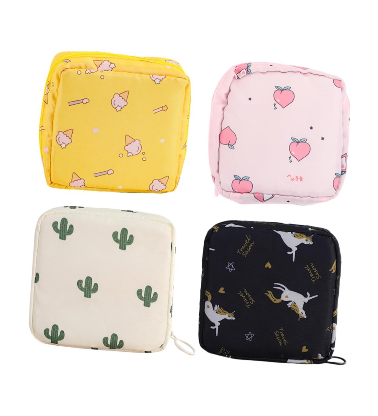 Gleavi 4-Piece Women's Storage Bag Set | Thickened Tampon & Bandage Organizer | Portable Money & Accessory Holder - Buy Online on GoSupps.com