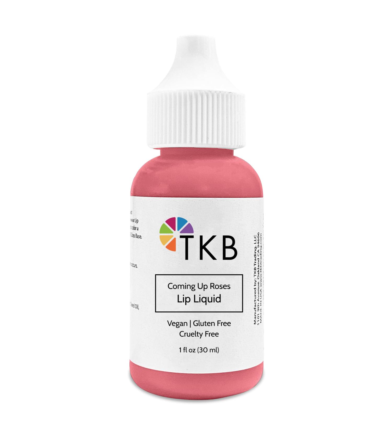 TKB Lip Liquid Color for DIY Lip Gloss | Pigmented Lip Colorant | Moisturizing | Made in USA | Coming Up Roses (1 Fl Oz) - Buy Online on GoSupps.com