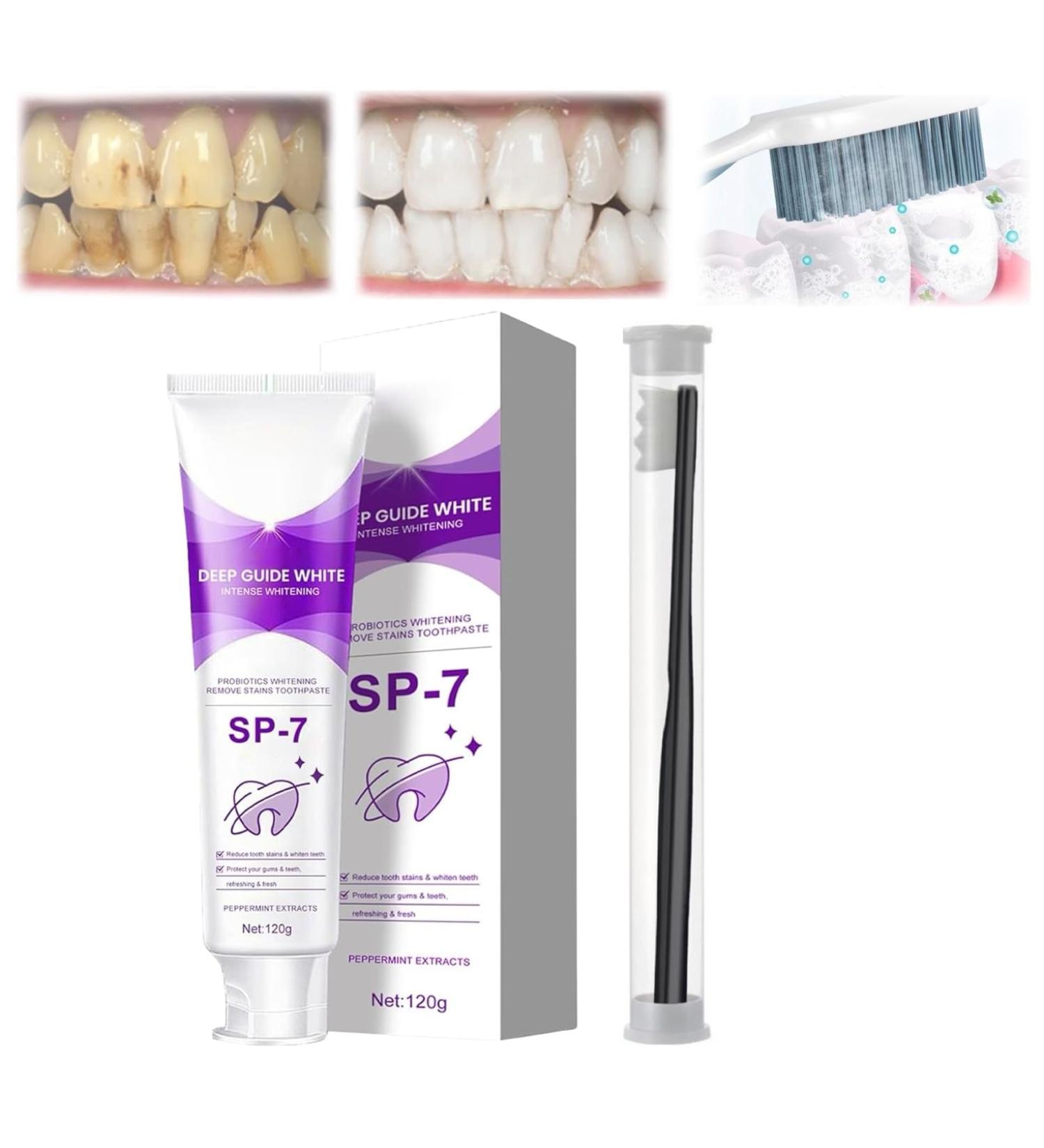 SP-7 Probiotic Whitening Toothpaste - Advanced Whitening & Oral Health (1 Pcs) - International Shipping Available - Buy Online on GoSupps.com