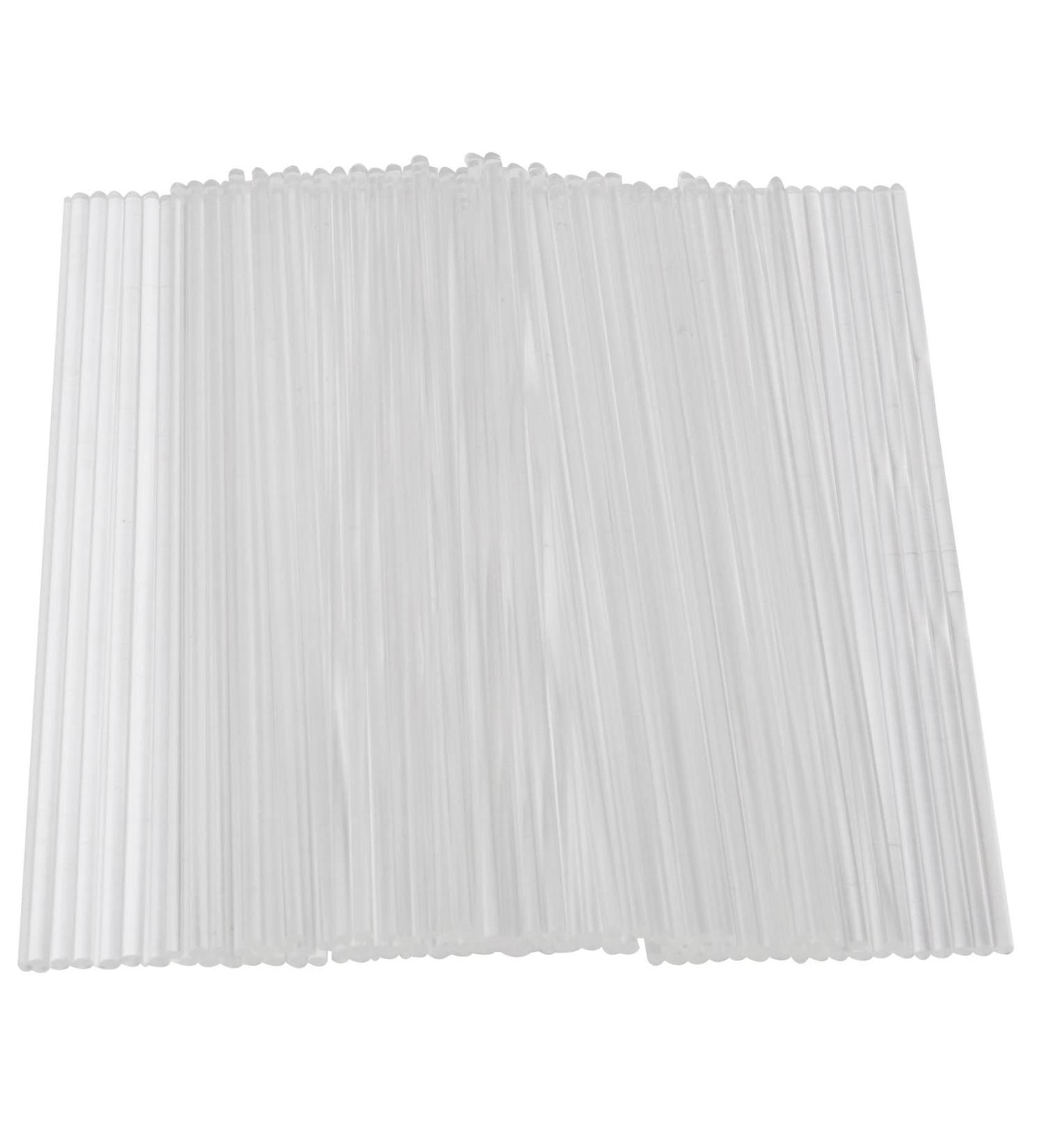 Doumneou 100Pcs 6 Inch Clear Acrylic Reusable Lollipop Sticks for Making Lollipops Cake Pops Candy Chocolates - Buy Online on GoSupps.com