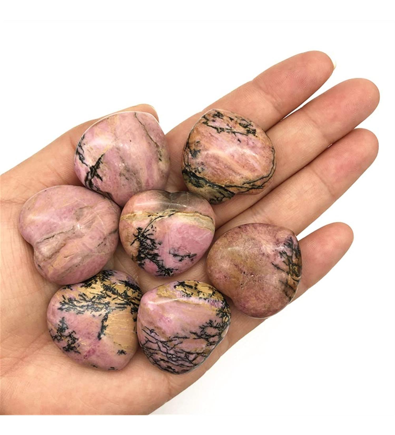 Beautiful 1PC Natural Rhodonite Heart Crystal Specimen Reiki Home Decoration Natural Quartz Crystals Reiki Stone ERTEYIN - Buy Online on GoSupps.com