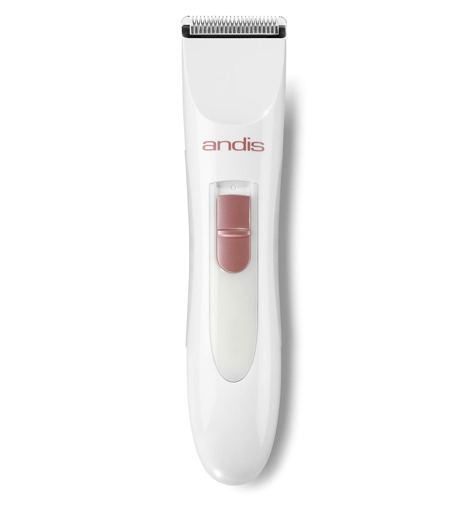 Andis 24630 Women's Personal Electric Trimmer - Detachable Stainless-Steel Blade - for Legs  Underarms Hair Removal - Rechargeable Cordless Slim Design - 6-Piece Kit  White - Buy Online on GoSupps.com