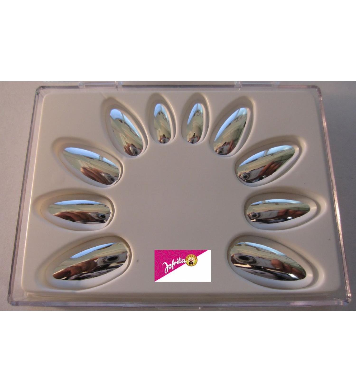 Jofrika artificial NAILS fingernails metallic carnival artificial nails