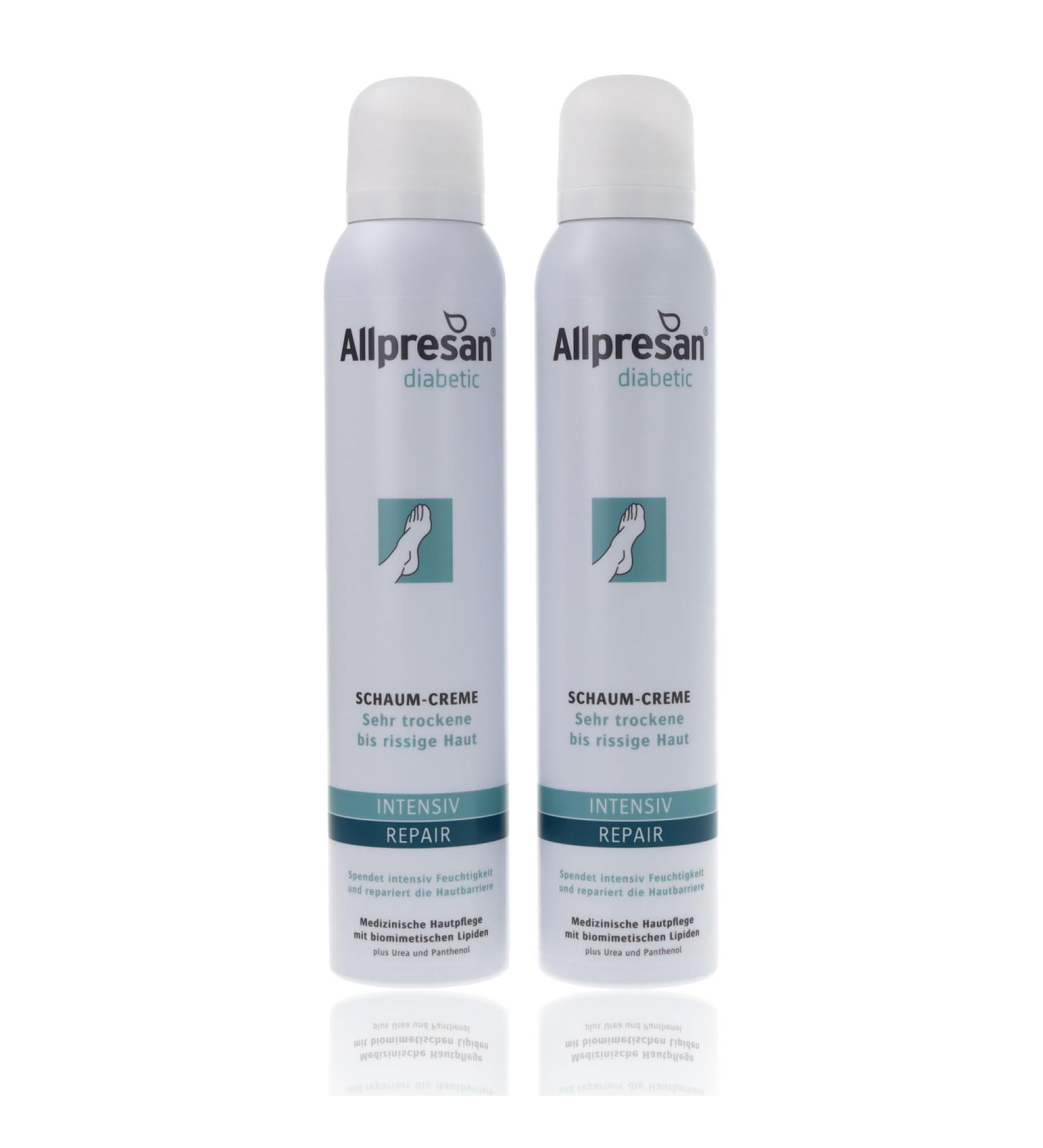  Allpresan Allpresan diabetic Intensiv + Repair Urea Foaming Cream for Diabetes Mellitus 200 ml for Very Dry to Chapped Skin (Pack of 2) - Buy Online on GoSupps.com