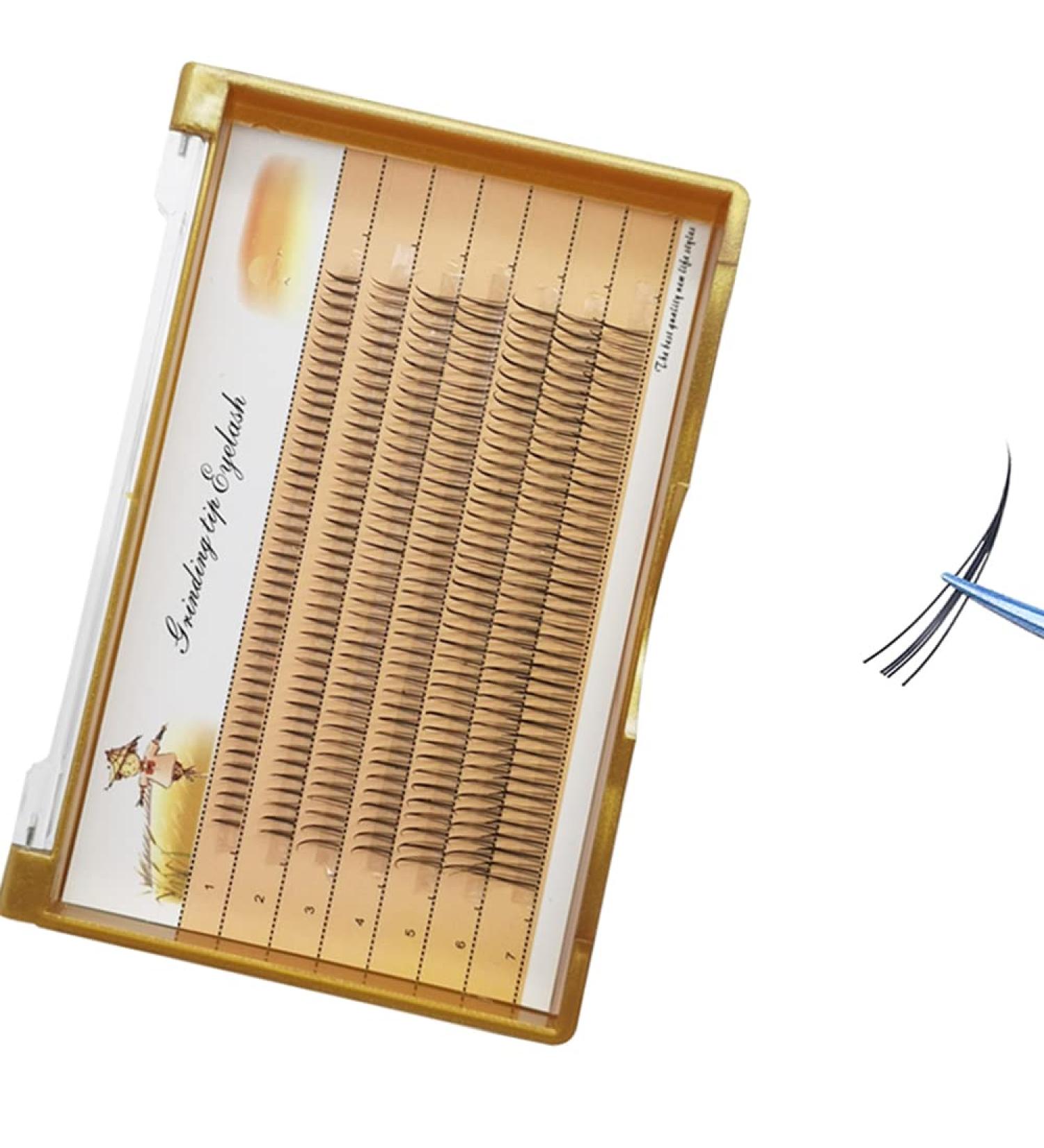 Fishtail Eyelash Extensions Mix Length Single Cluster Fans - C Curl Super Natual Grafting Eyelashes, Dovetail Fly Eyelash / A/M Shape, Premade Spikes, 10D Lashes - 1 Count - Buy Online on GoSupps.com