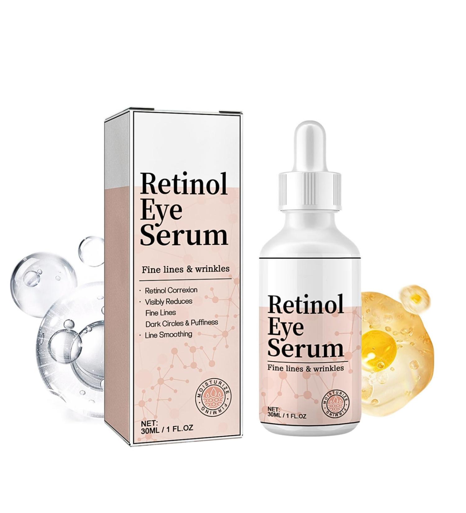 Retinol Eye Serum Eye Cream for Dark Circles and Puffy Eyes Anti Aging Eye Bag Removal Fade Fine Line Wrinkle Reduce Crow Feet Suitable for All Type - Buy Online on GoSupps.com