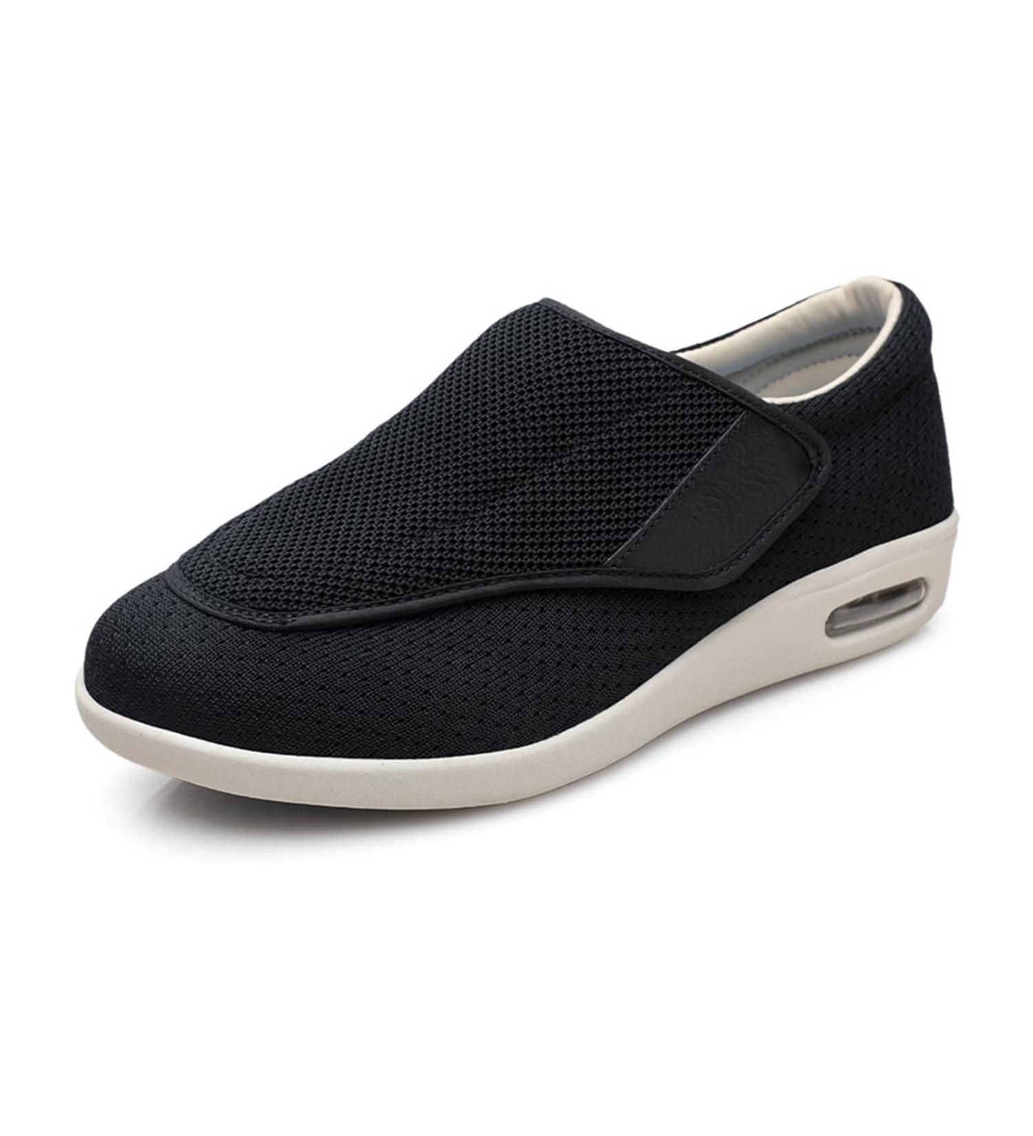 Yytcsjz Men Adjustable Diabetic Shoes | Extra Wide Summer & Autumn Boots for Swollen Feet | Lightweight & Breathable Slippers for Elderly Diabetic | Black, Foot Length 12 - Buy Online on GoSupps.com