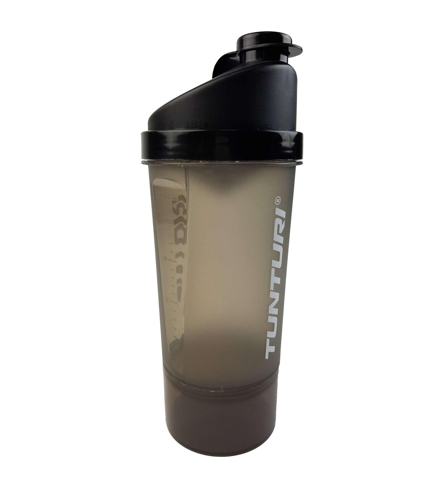 Tunturi Shaker Shaker Protein Shaker Mug avec conservation 600 ml Noir - Buy Online on GoSupps.com