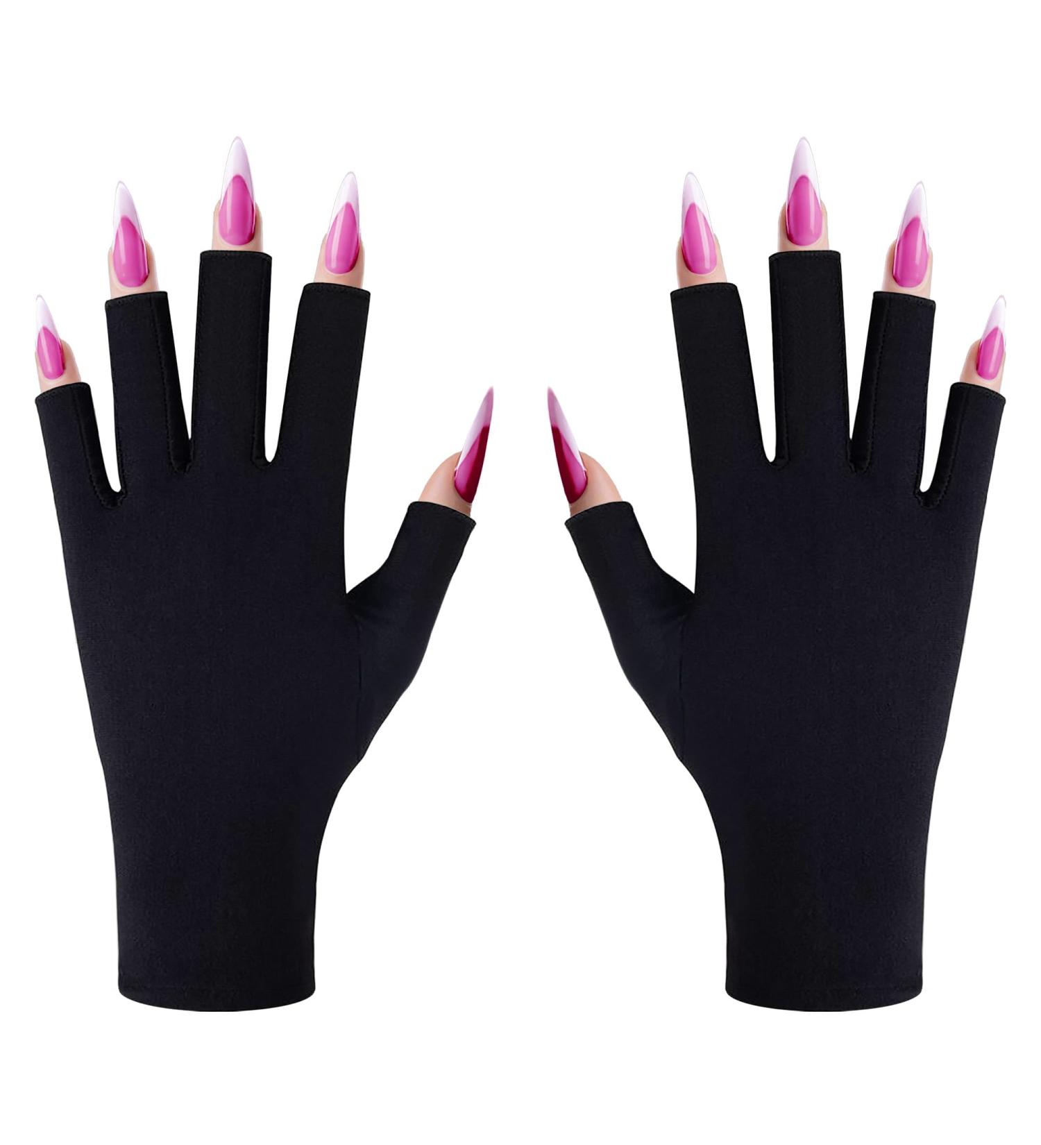  CGBOOM UV Nail Gloves - Protective gloves for gel manicures fingerless protect hands from UV lamps skin care - Buy Online on GoSupps.com