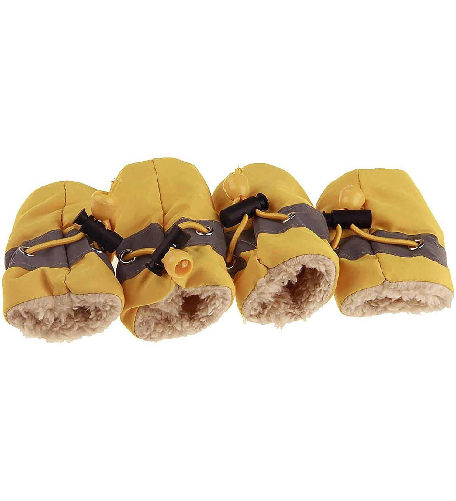 Nexsol Anti Slip Dog Socks Shoes Adjustable Drawstring Boot Paw Protectors slightly waterproof for Small Medium Pets Cats (yellow M/3(5-6LB)) yellow M/3(5-6LB) - Buy Online on GoSupps.com
