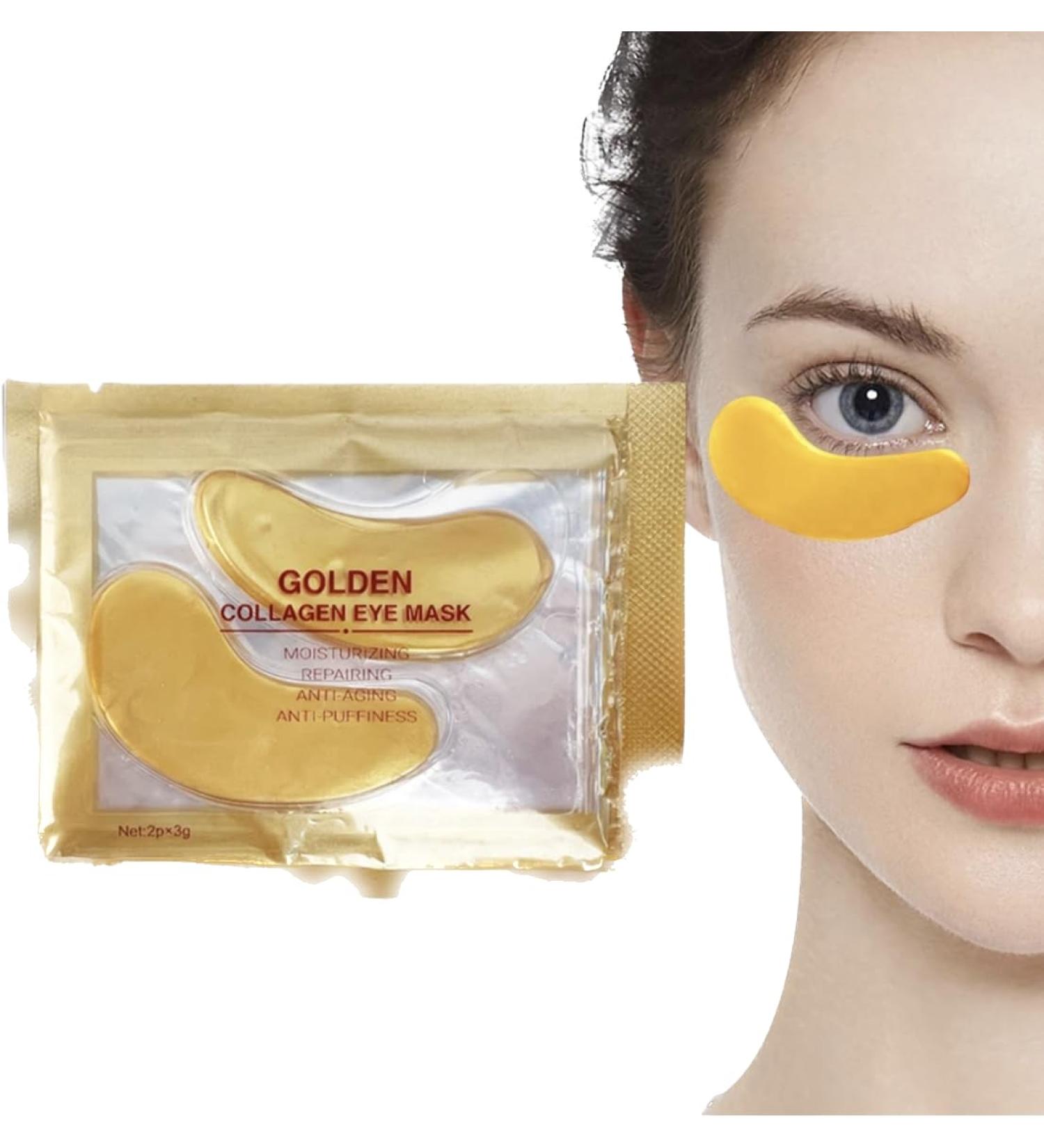 Buy 24K Golden Eye Patches - 20 Pairs for Brightening & Hydration | International Shipping Available - Buy Online on GoSupps.com