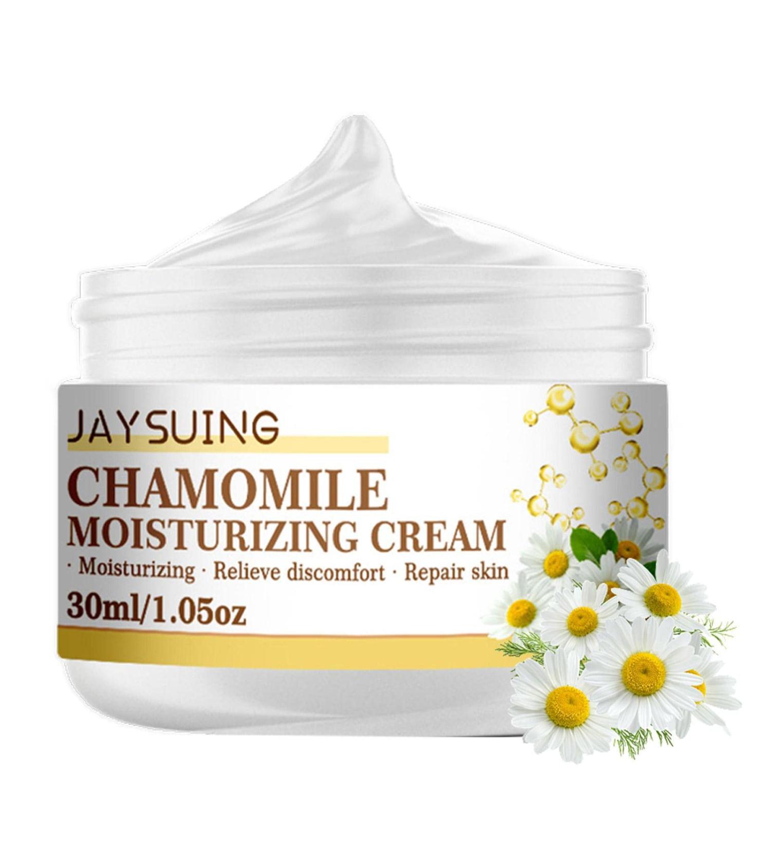  LINGJIONG 2 Chamomile Facial Moisturizers | Natural Chamomile Moisturizing Balm for Dry Skin Oil-Free Facial Moisturizer - Buy Online on GoSupps.com