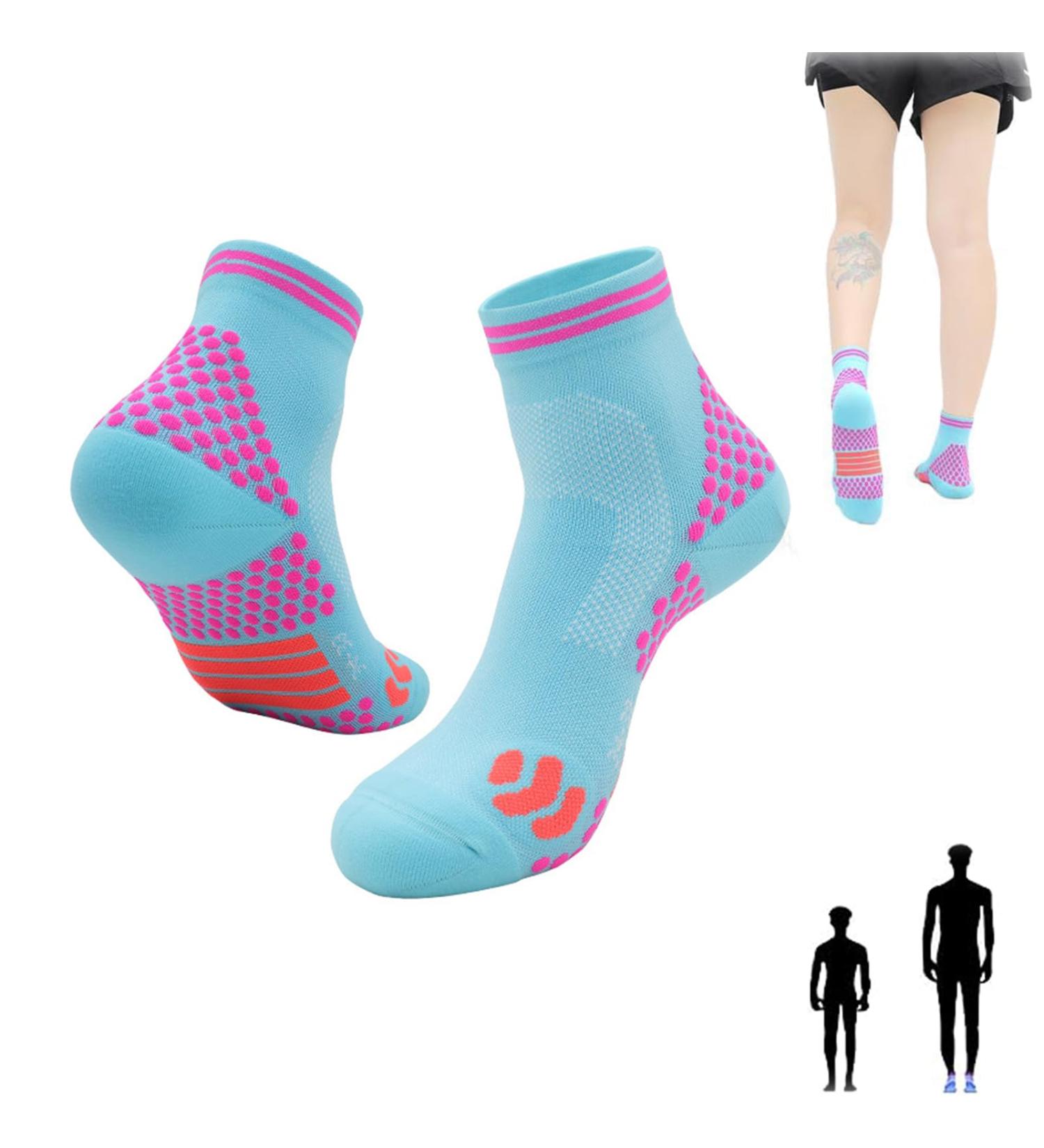 HIGHERSOCKS 2023 Far Infrared Schorl Titanium Ion Heightening Booster Socks - Light Blue Large - Buy Online on GoSupps.com