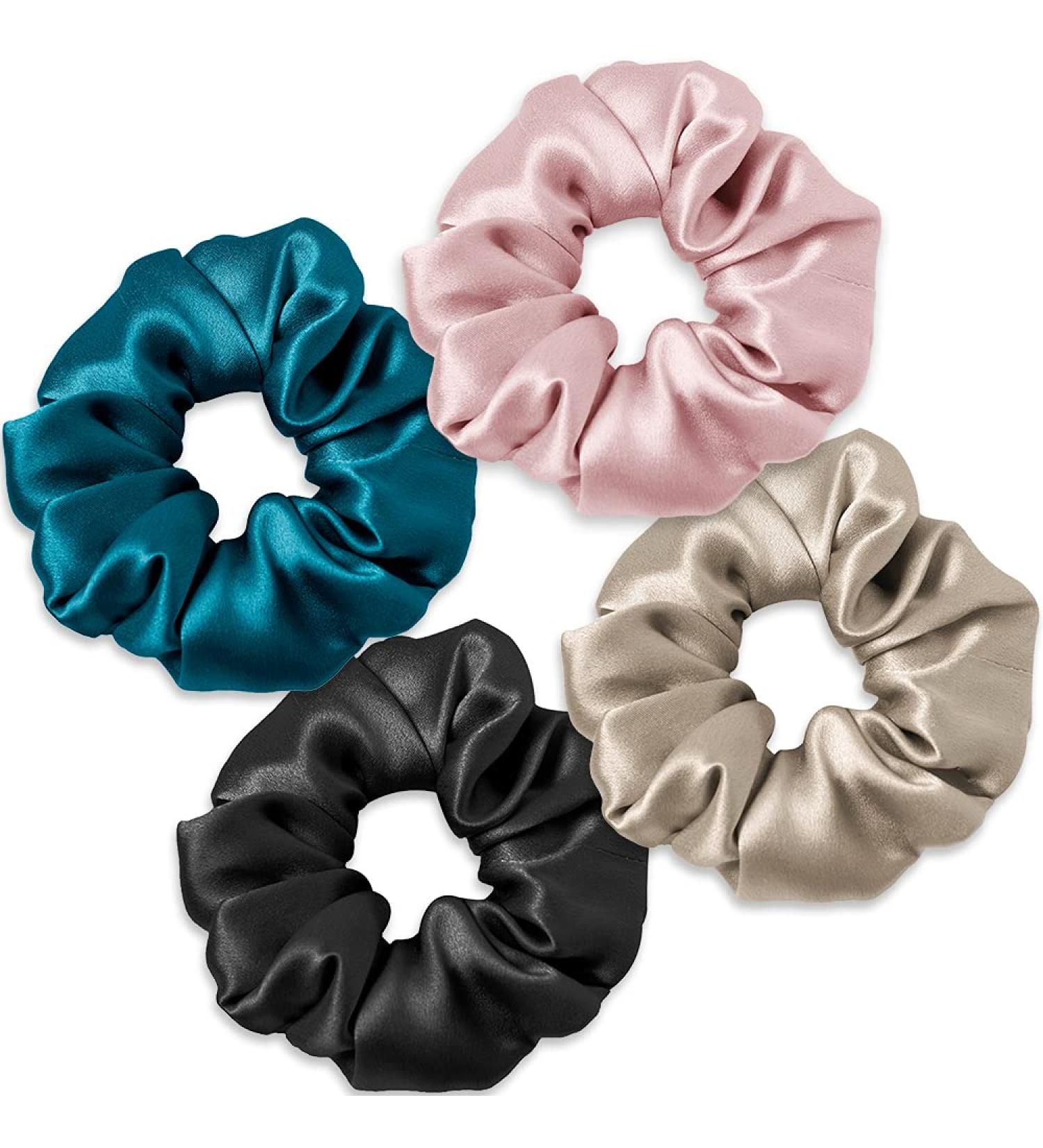 Mommesilk 100% Silk Hair Ties Set - Super Soft Silk Hair Rings (4 Pack) - Eco-Friendly & Reusable - Buy Online on GoSupps.com