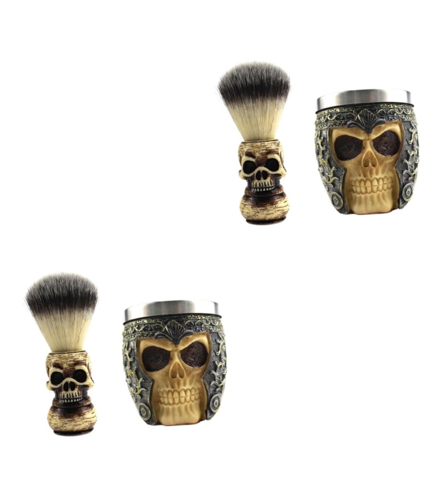Shop Minkissy 2 Sets Skull Bart Brush & Razor Soap Brush - Premium Men's & Women's Shaving Tools for Perfect Grooming - Buy Online on GoSupps.com