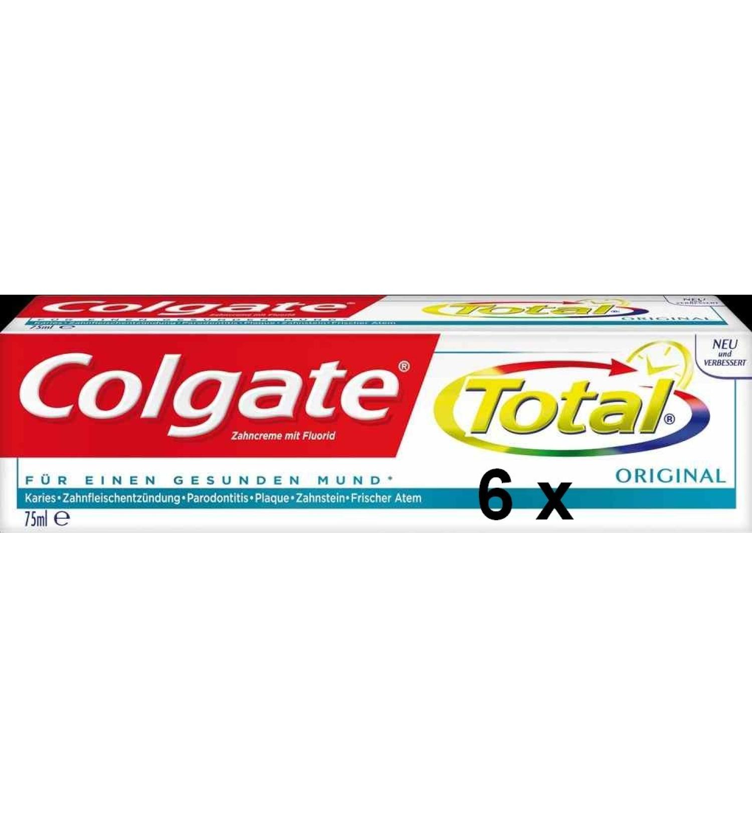 Colgate Total Original Toothpaste pack of 6 (6 x 75 ml)