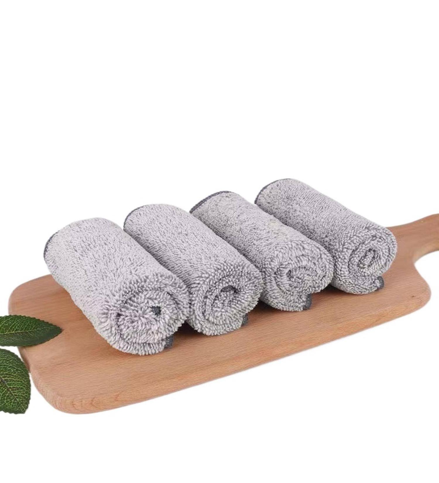 Kitchen Cleaning Bamboo Charcoal Dish Towel Household General Merchandise Daily Thickened Absorbent Disposable Lazy Cleaning Cloth - Buy Online on GoSupps.com