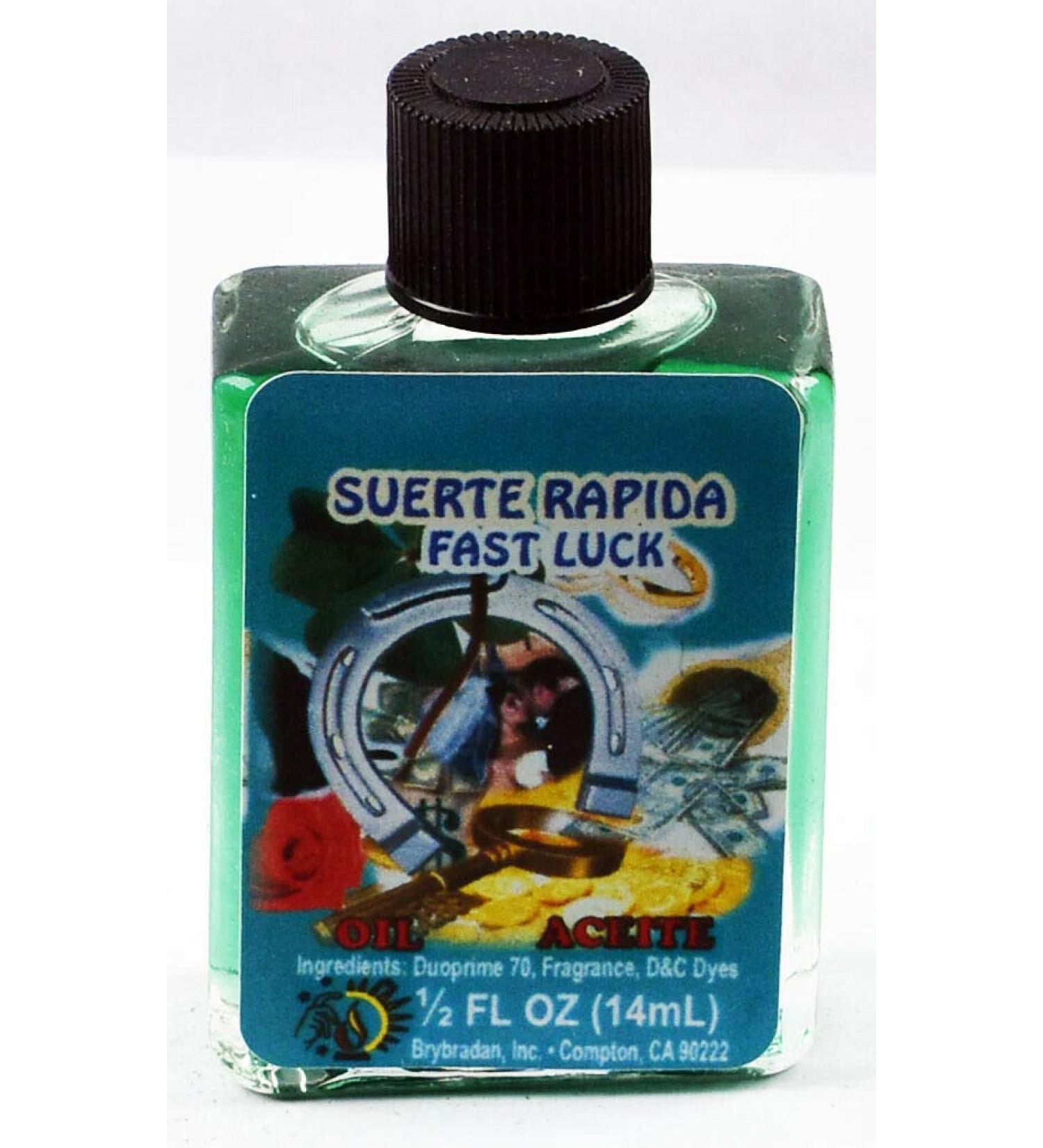 3 Pieces BRYBRADAN Fast Luck Spiritual Oil Suerte RAPIDA ACEITE ESPIRITUAL -1/2 FL OZ 14.7ML