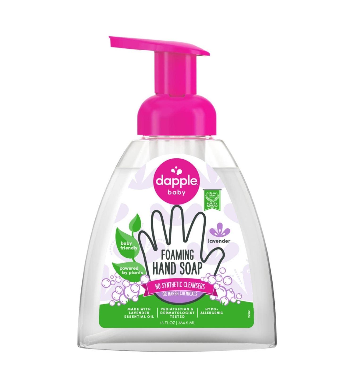 Dapple Foaming Hand Soap Gentle Hand Wash Baby Soap Hypoallergenic for Sensitive Skin Powered by Plants Lavender 13 Fl Oz (Pack of 1) - Buy Online on GoSupps.com
