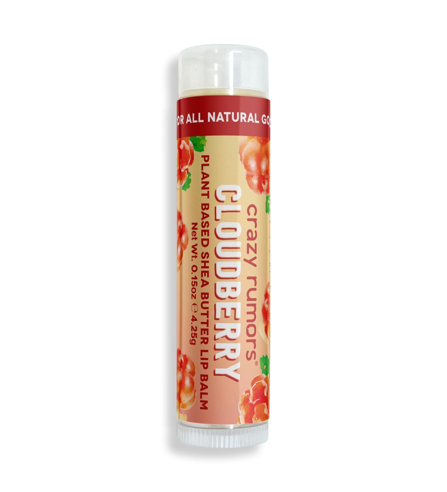 Crazy Rumors Cloudberry Soothing Lip Balm Stick for Dry Lips 100% Natural Limited Edition Summer 2024