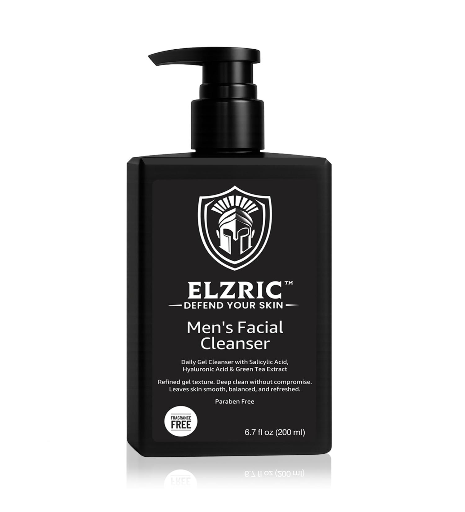 Elzric Men s Facial Cleanser Deep Cleansing & Hydrating Face Wash for Oily Dry & Sensitive Skin Exfoliating Daily Cleanser with Salicylic Acid Green Tea & Amino Acids 6.7 oz - Buy Online on GoSupps.com