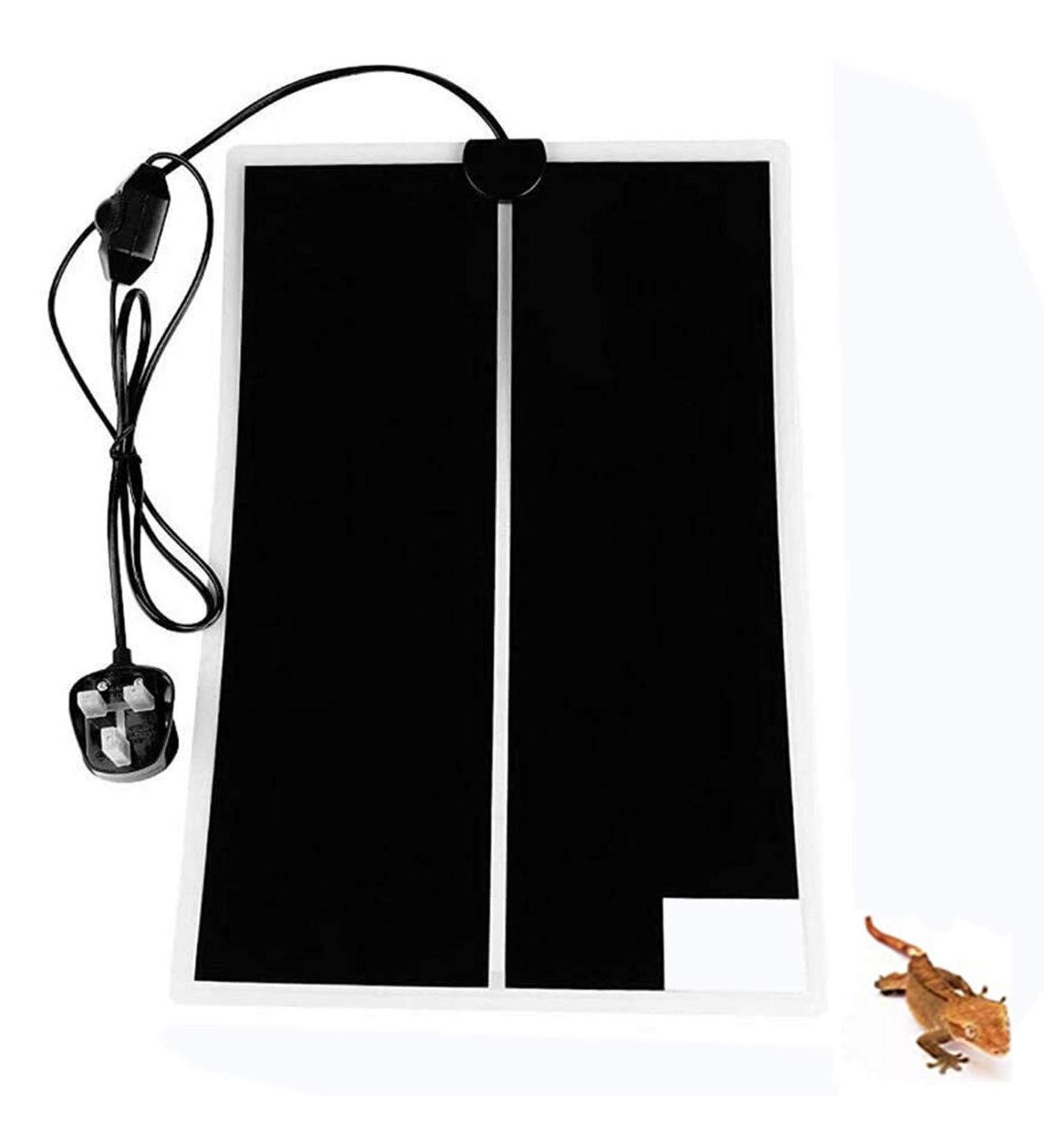 20W Waterproof Reptile Heating Mat with Temperature Adjustment - Ideal for Turtle, Snakes, Lizard, Gecko, Spider, and Snails - 16.5x11in - Buy Online on GoSupps.com