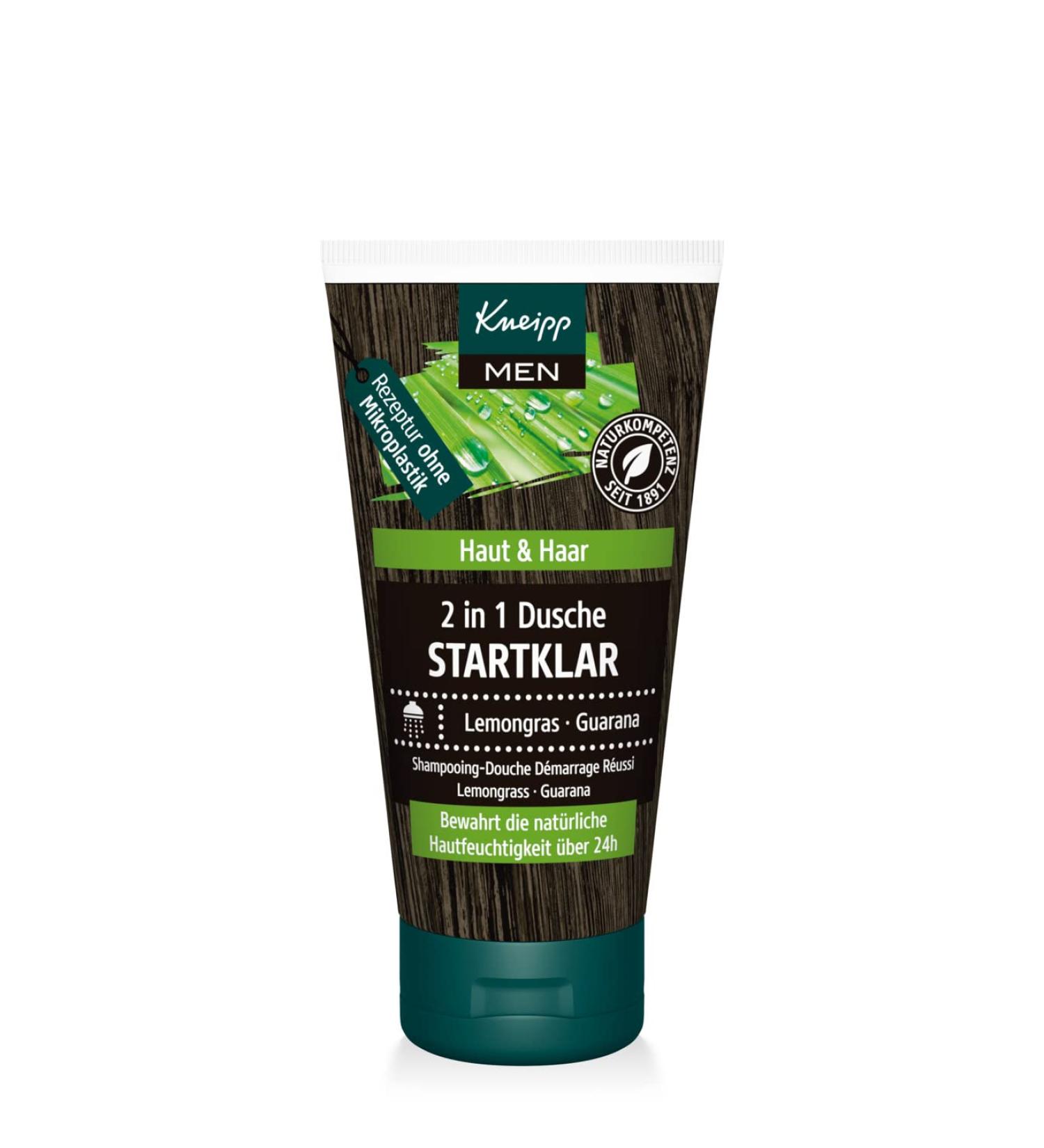 Kneipp Men 2-in-1 Men's Shower Ready Travel Size - Invigorating Shower Gel for Skin and Hair - Citric Revitalising Fragrance - Vegan - No Microplastic - 50 ml multicoloured - Buy Online on GoSupps.com