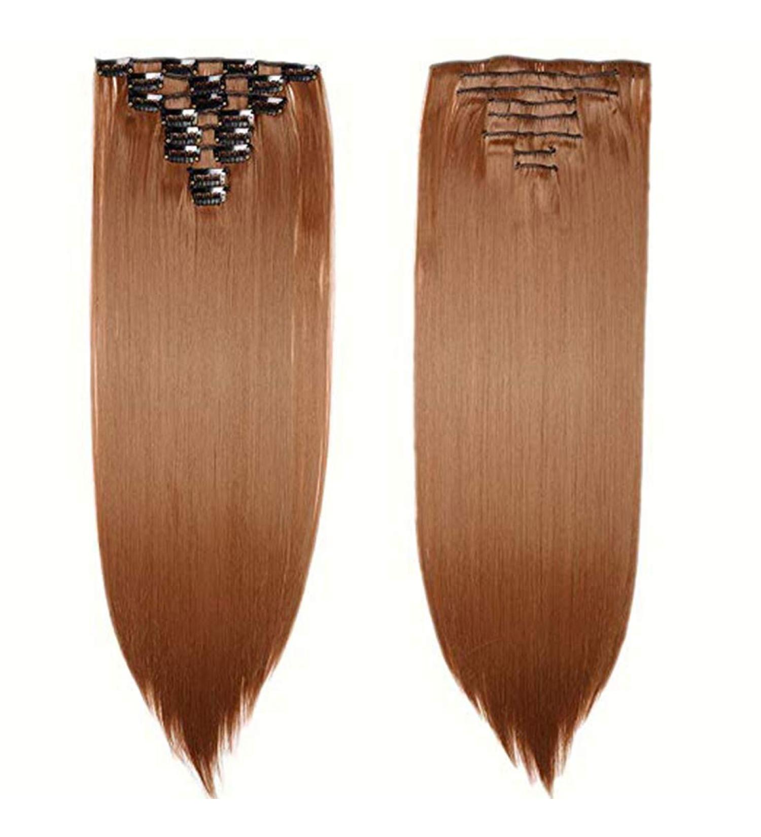 S-noilite 23 Inch Light Auburn Clip In Hair Extensions - Full Head 8pcs Set, 60 Color Options - Sexy Lady Fashion Choice - Buy Online on GoSupps.com