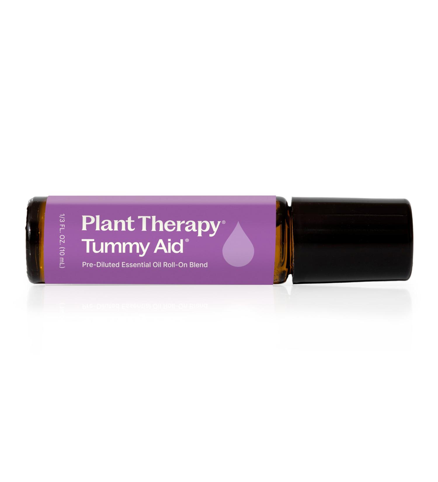 Plant Therapy Tummy Aid Essential Oil Blend Pre-Diluted Roll-On 10 mL (1/3 oz) 100% Pure Soothing Digestive Relief - Buy Online on GoSupps.com