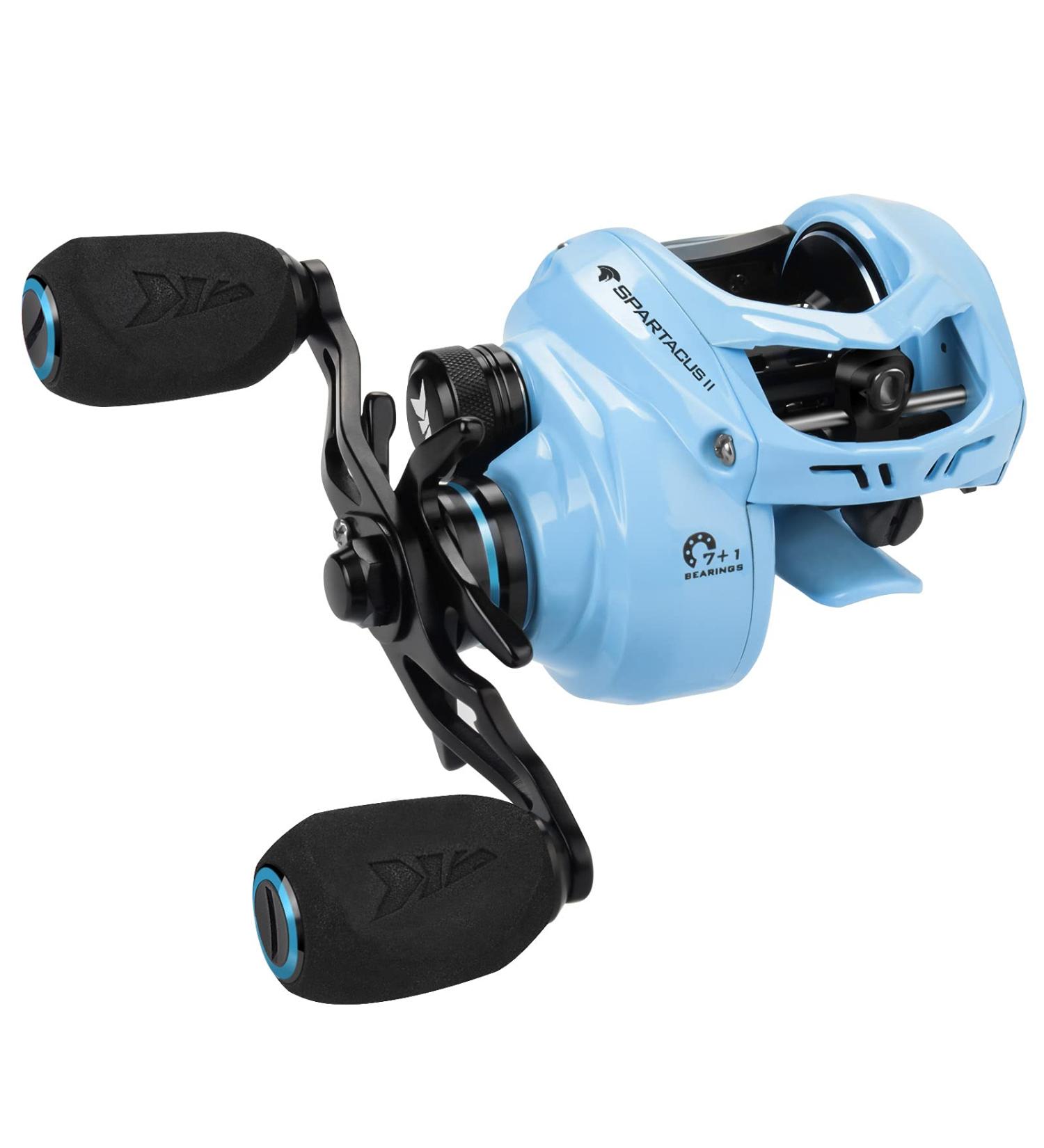 KastKing Spartacus II Baitcasting Fishing Reel - 6oz Ultralight Baitcaster with 17.6 LB Carbon Fiber Drag - 7.2:1 Gear Ratio - Lower Profile Design - Right-Handed - Spindrift 7.2:1 - Buy Online on GoSupps.com