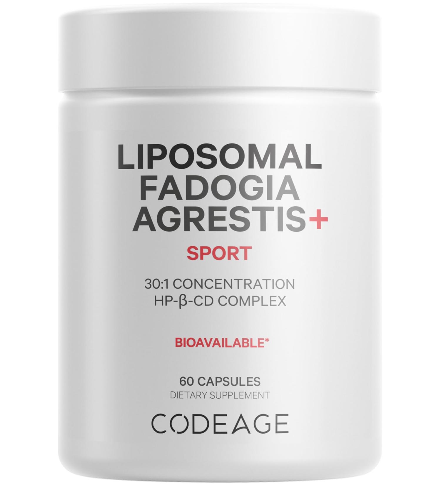Codeage Liposomal Fadogia Agrestis 600mg Supplement - Fadogia Agrestis 30:1 Extract Vitamin D3 Zinc Fenugreek BioPerine Black Pepper - 2-Month Supply - Liposomal Delivery - Non-GMO 60 Capsules - Buy Online on GoSupps.com
