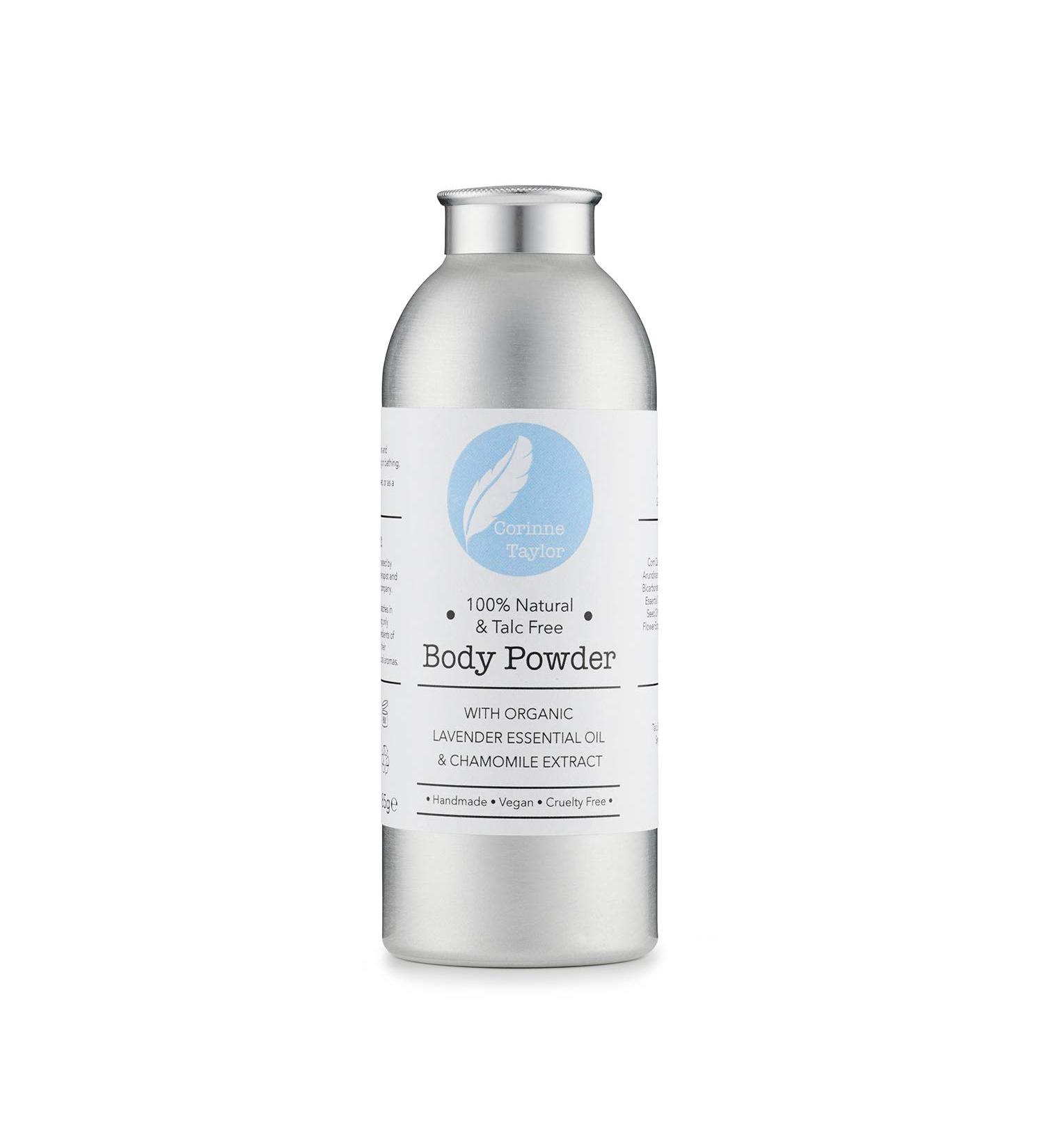 Corinne Taylor Talc Free Body Powder - 100% Natural Vegan & Cruelty Free - Organic, Plastic Free, Zero Waste - 85g - Buy Online on GoSupps.com