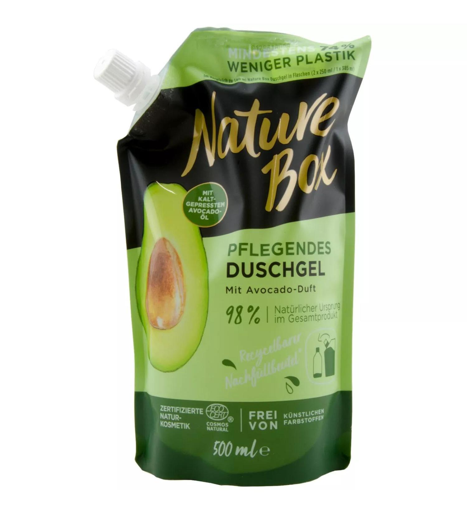 Nature Box Nature Box 6 x 500ml Cold Pressed Avocado Oil Shower Gel Refills