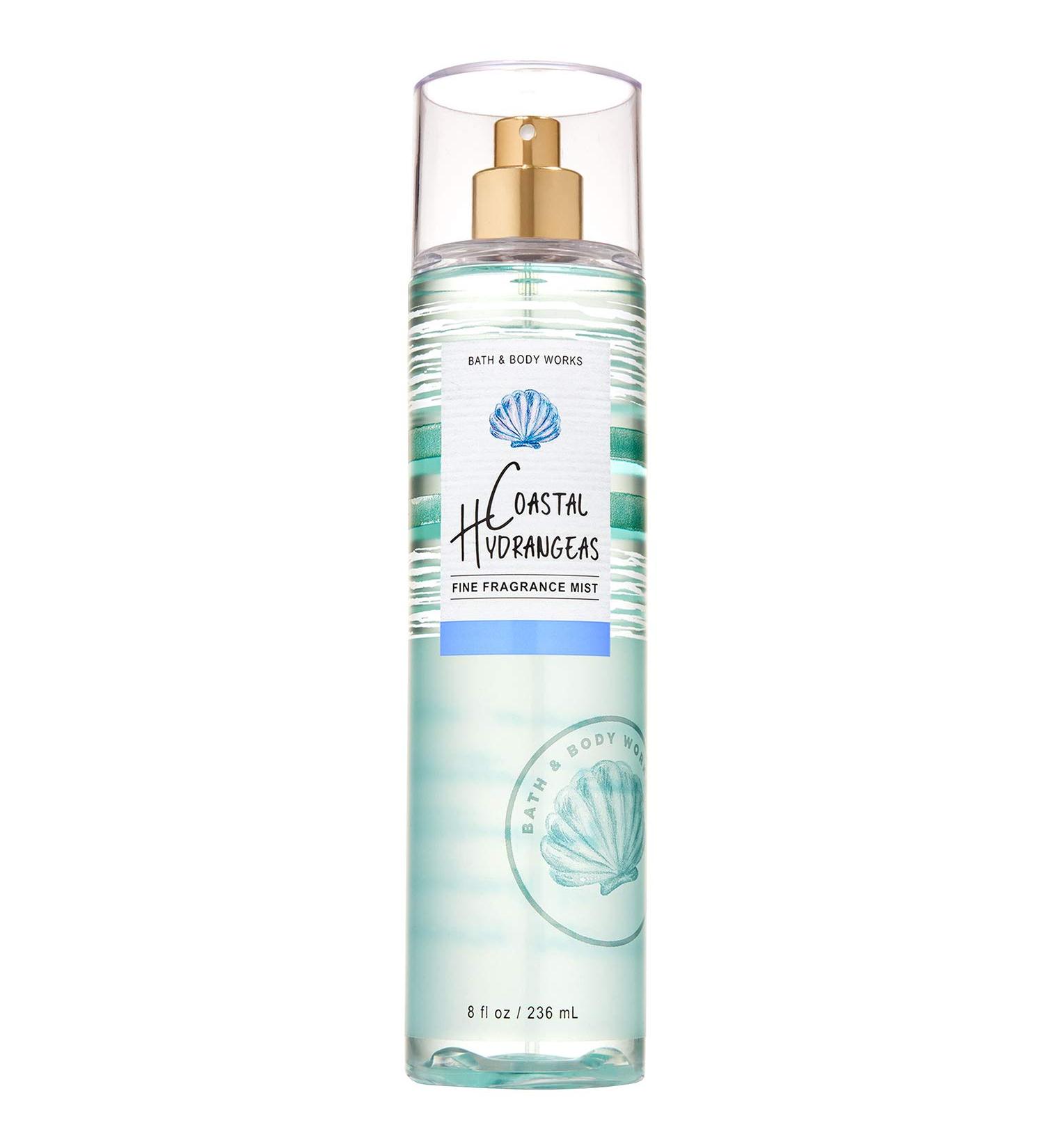 Bath and Body Works COASTAL HYDRANGEAS Fine Fragrance Mist 8 Fluid Ounce (2020 Limited Edition)