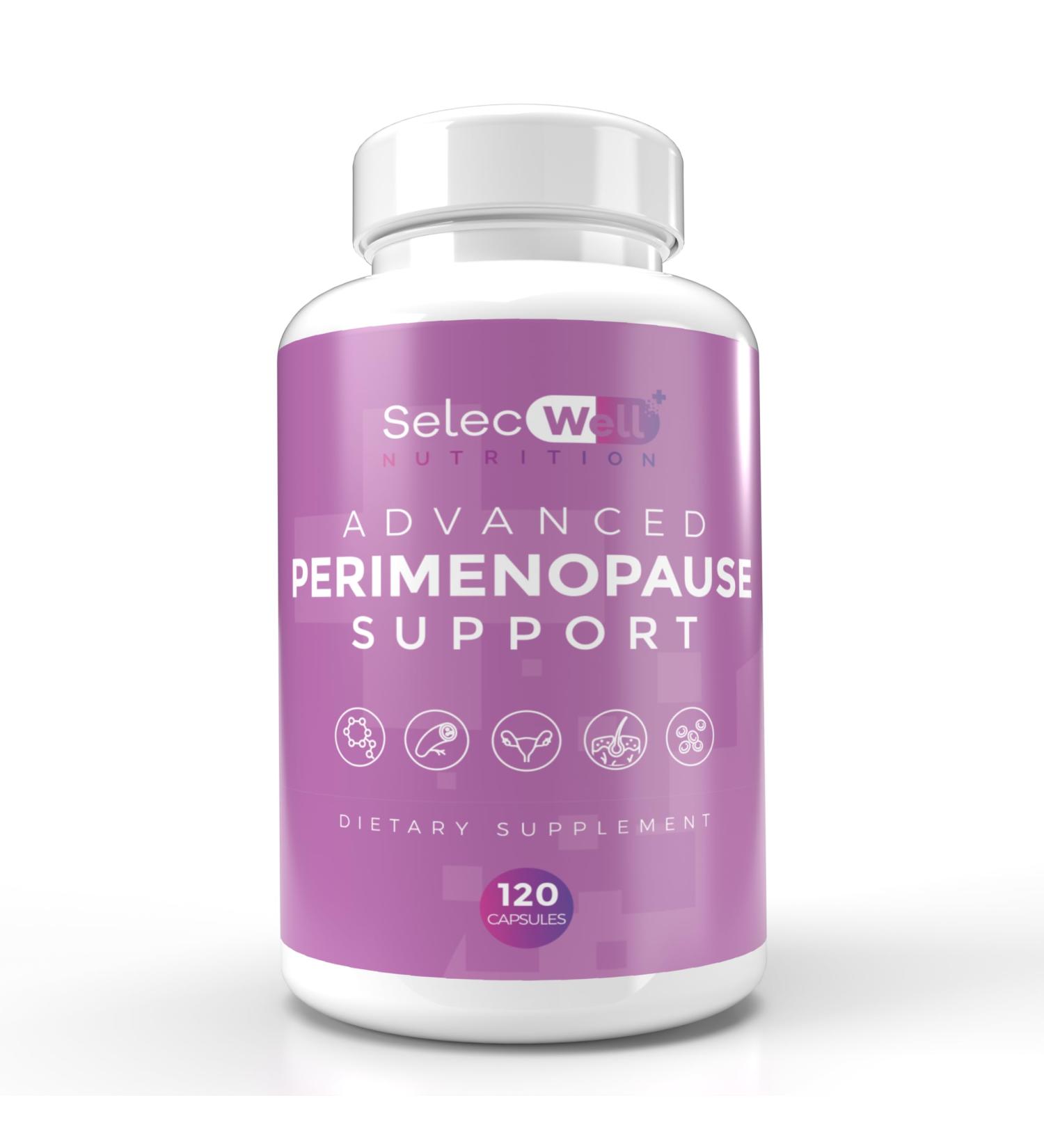 Advanced Perimenopause Support Supplement for Women - Hormonal Balance Menopause Relief & Hot Flash Relief | Clinically Proven | 120 Capsules - Buy Online on GoSupps.com